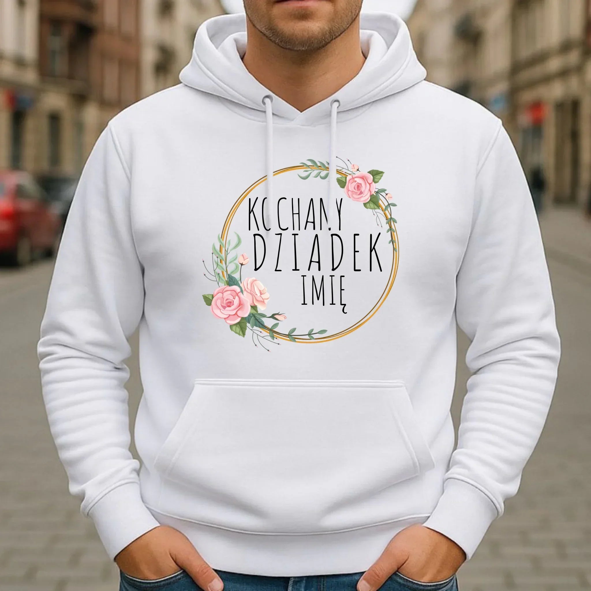 Bluza z kapturem dla dziadka - Kochany Dziadek - personalizowana D10 - StoryCups.pl