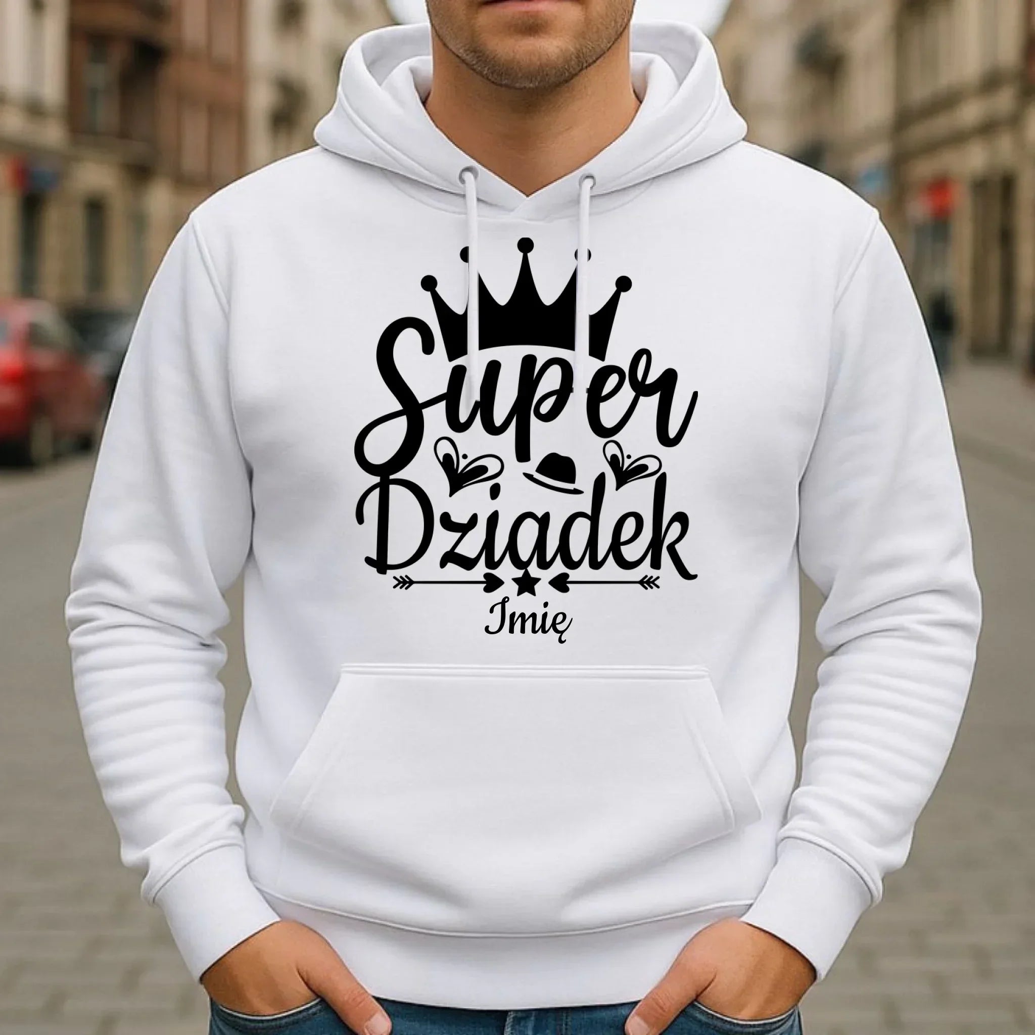Bluza z kapturem dla dziadka - Super Dziadek - personalizowana D03 - StoryCups.pl