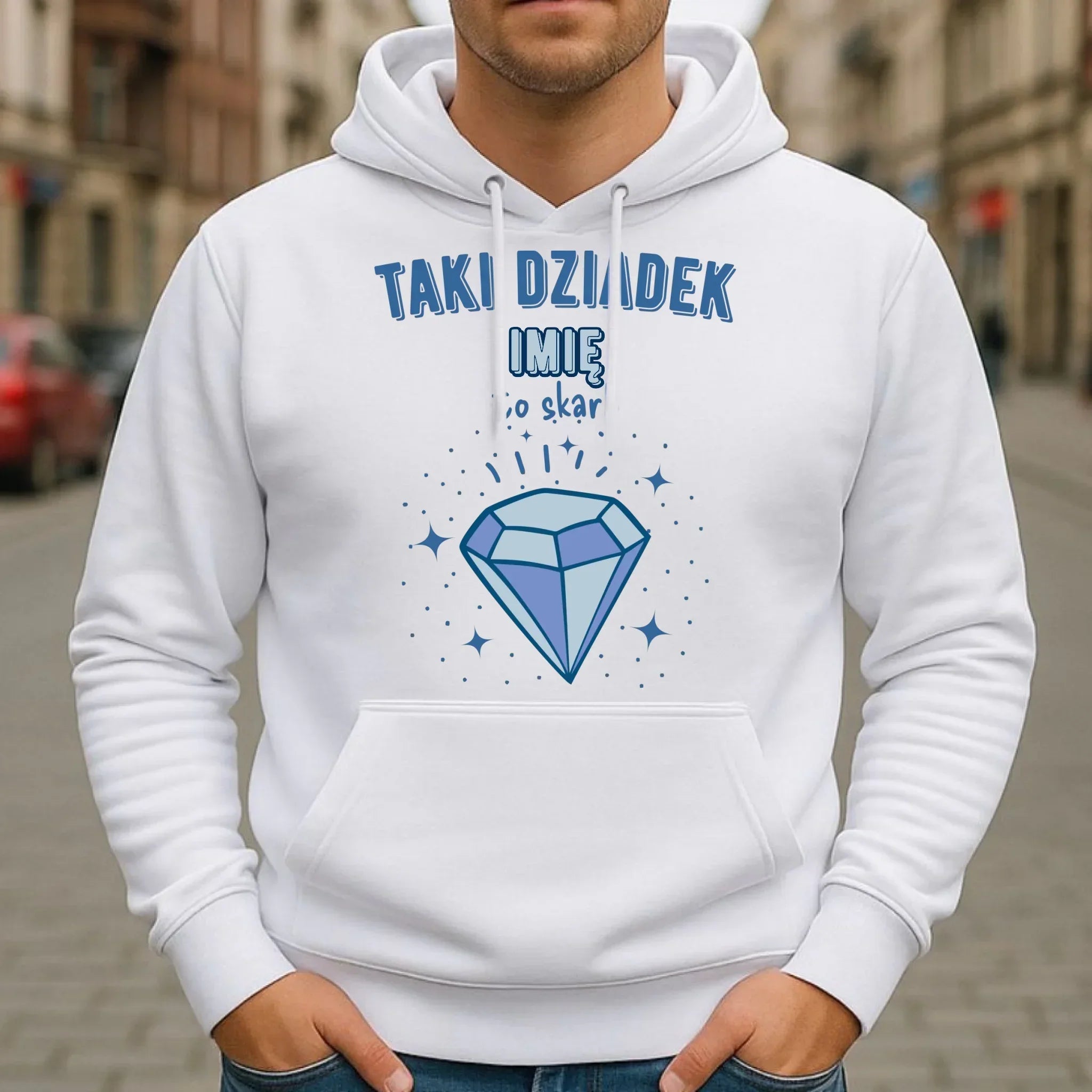 Bluza z kapturem dla dziadka - Taki Dziadek to skarb - personalizowana D06 - StoryCups.pl