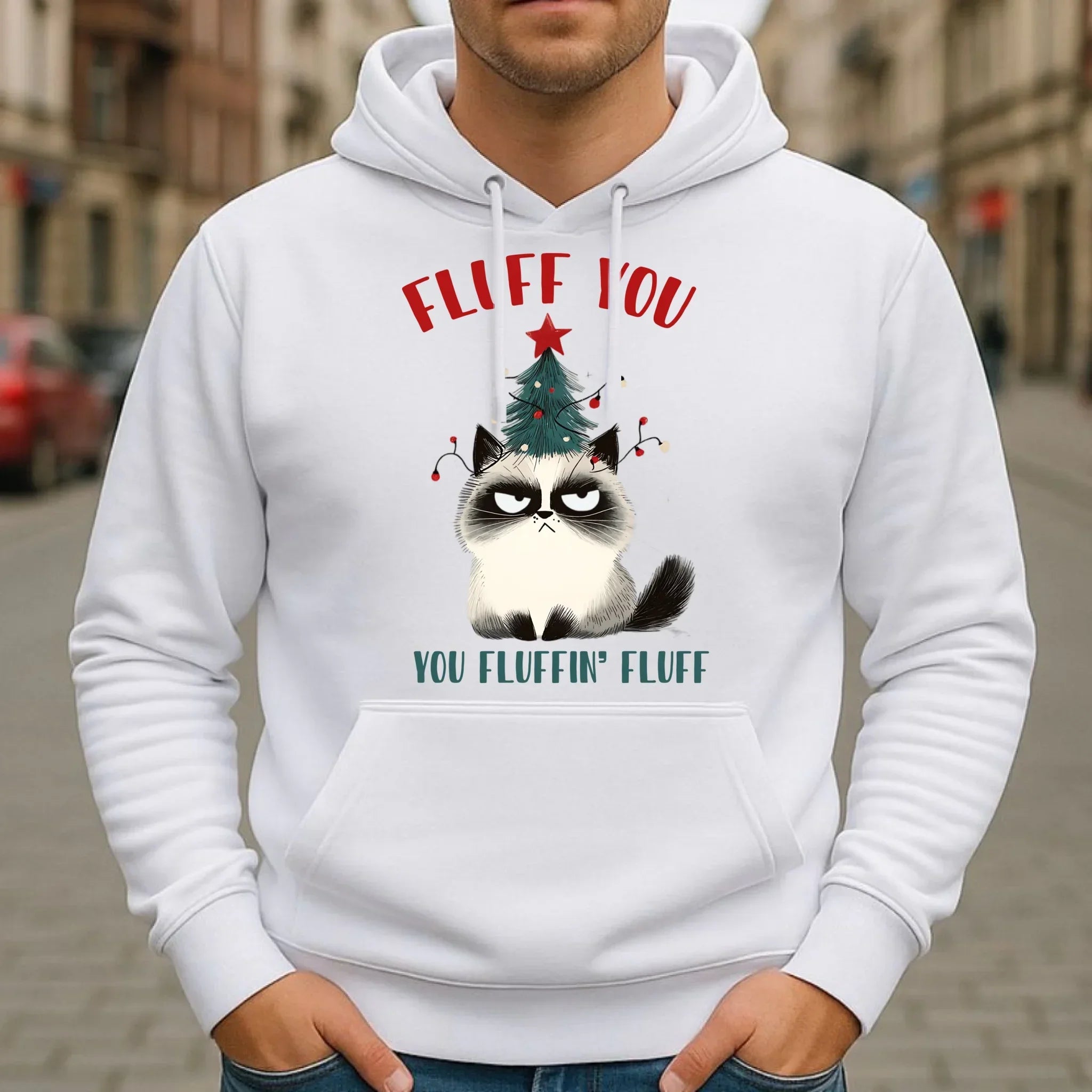 Bluza męska z kapturem świąteczna - Fluff You BN10 - StoryCups.pl