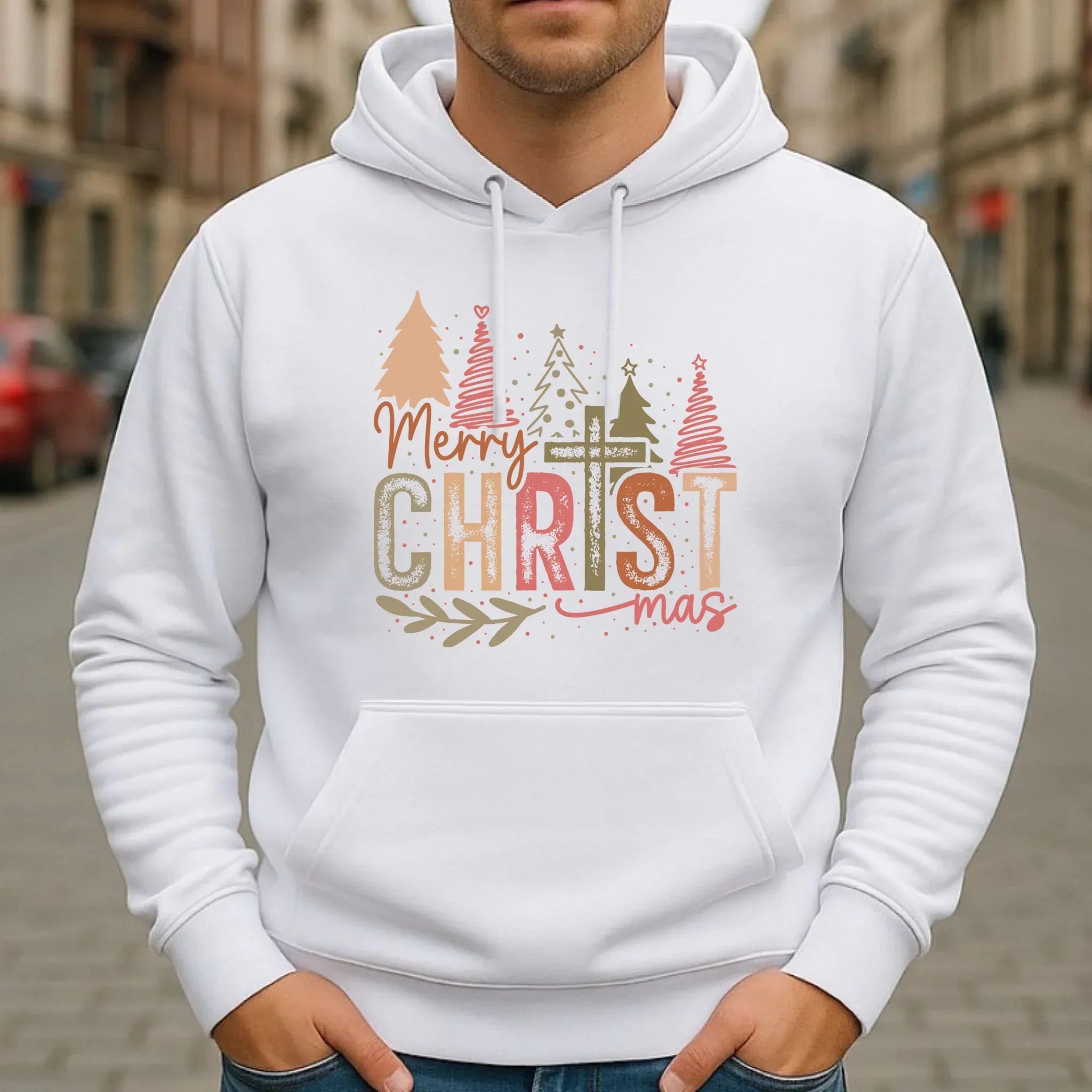 Bluza męska z kapturem świąteczna - Merry Christmas BN01 - StoryCups.pl
