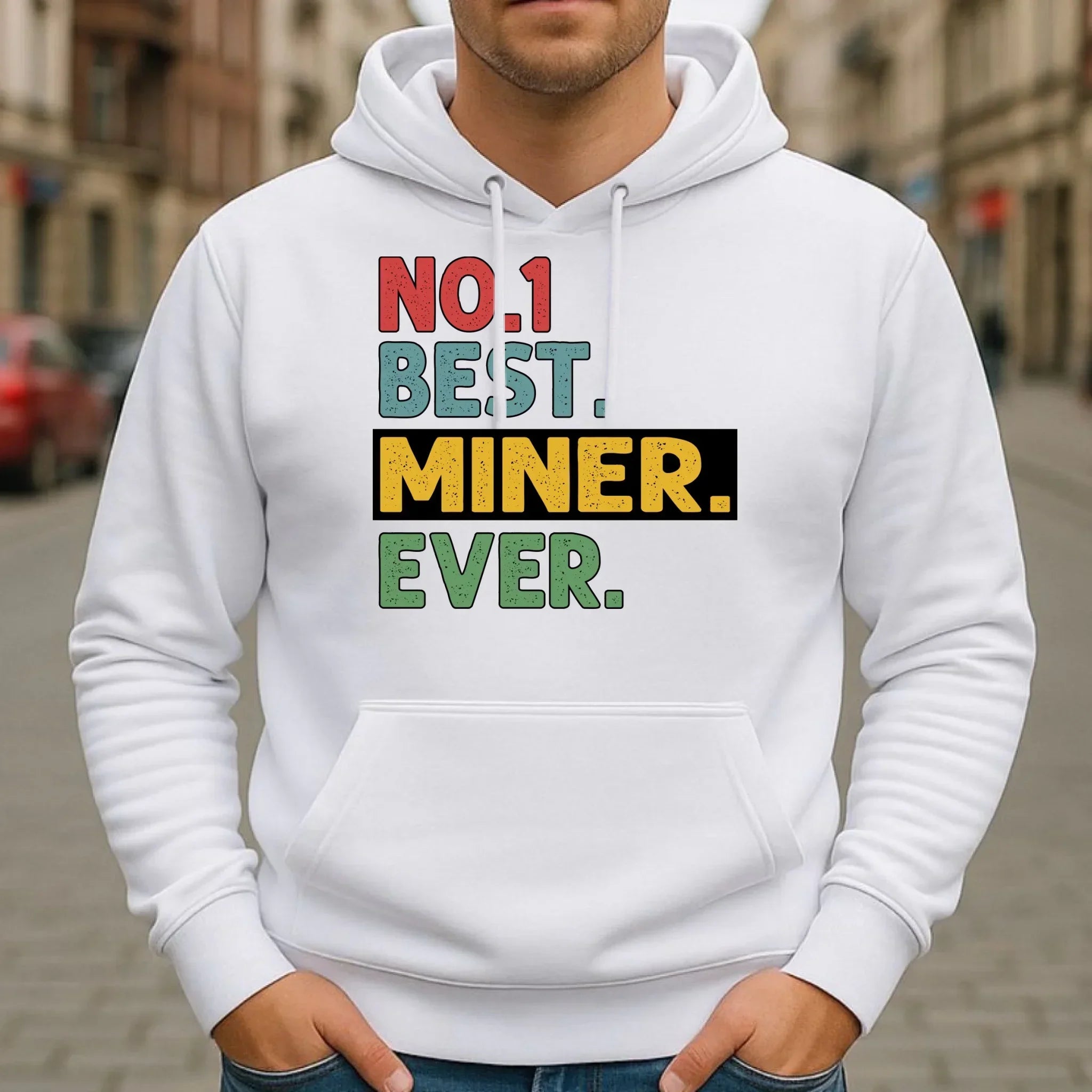 Bluza męska z kapturem - prezent dla górnika - Best miner ever G12