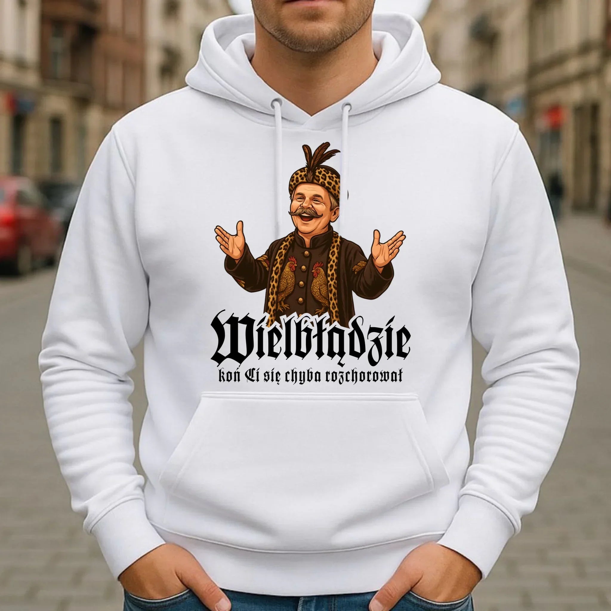 Bluza męska z kapturem - Wielbłądzie, koń Ci się chyba rozchorował - dla fanów serialu 1670 H61 - StoryCups.pl