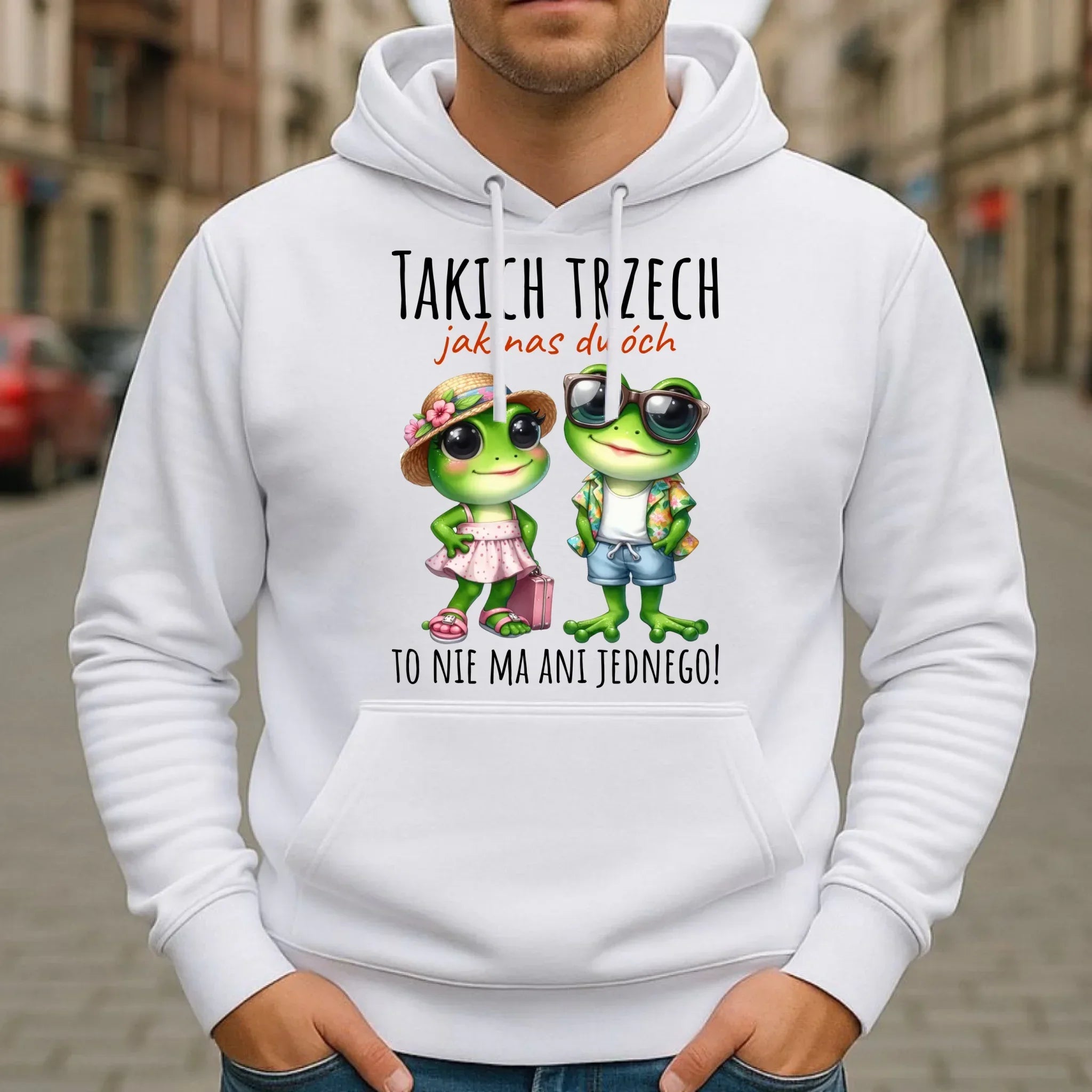 Bluza męska z kapturem - Żabki Takich trzech jak nas dwóch DCH11 - StoryCups.pl
