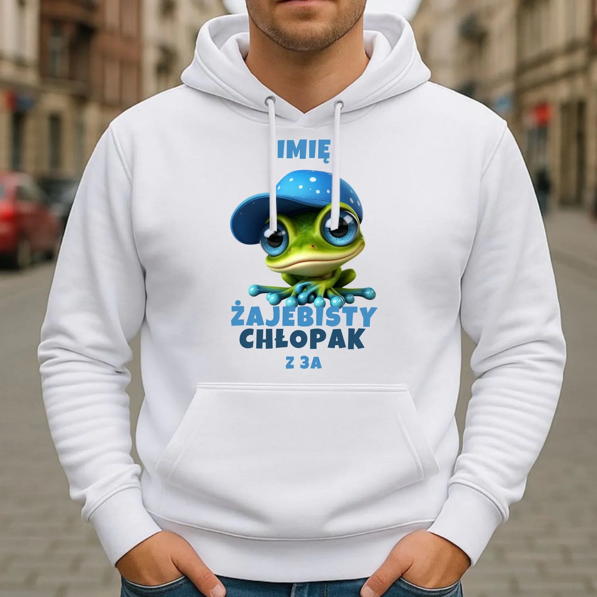 Bluza męska z kapturem - Żajebisty Chłopak - personalizowana DCH01 - StoryCups.pl