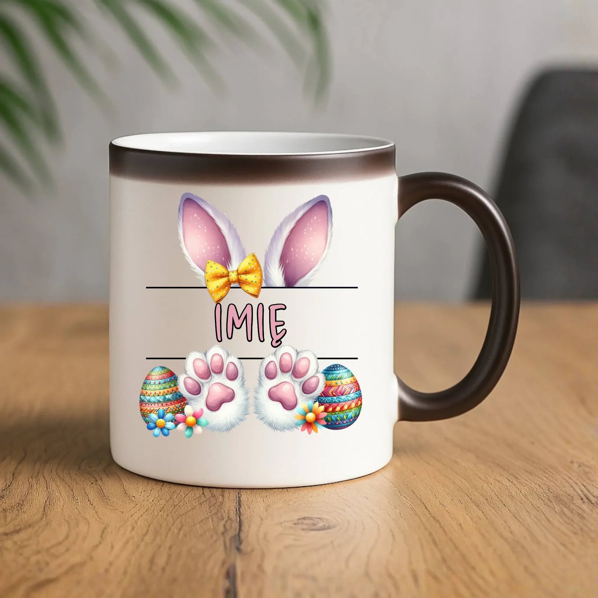 Kubek magiczny wielkanocny - Zajączek - personalizowany WN13 - StoryCups.pl
