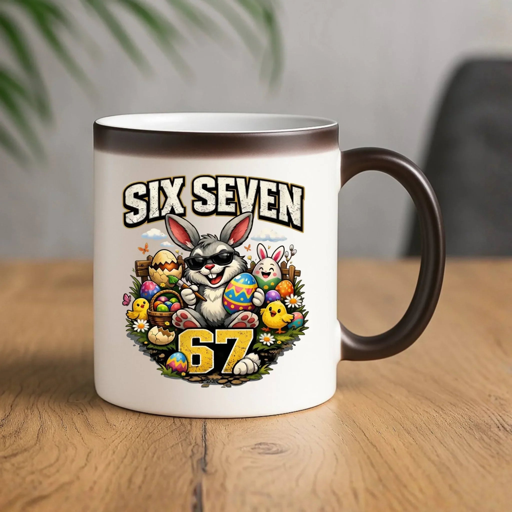 Kubek magiczny wielkanocny - Zając Six Seven 67 WN10 - StoryCups.pl