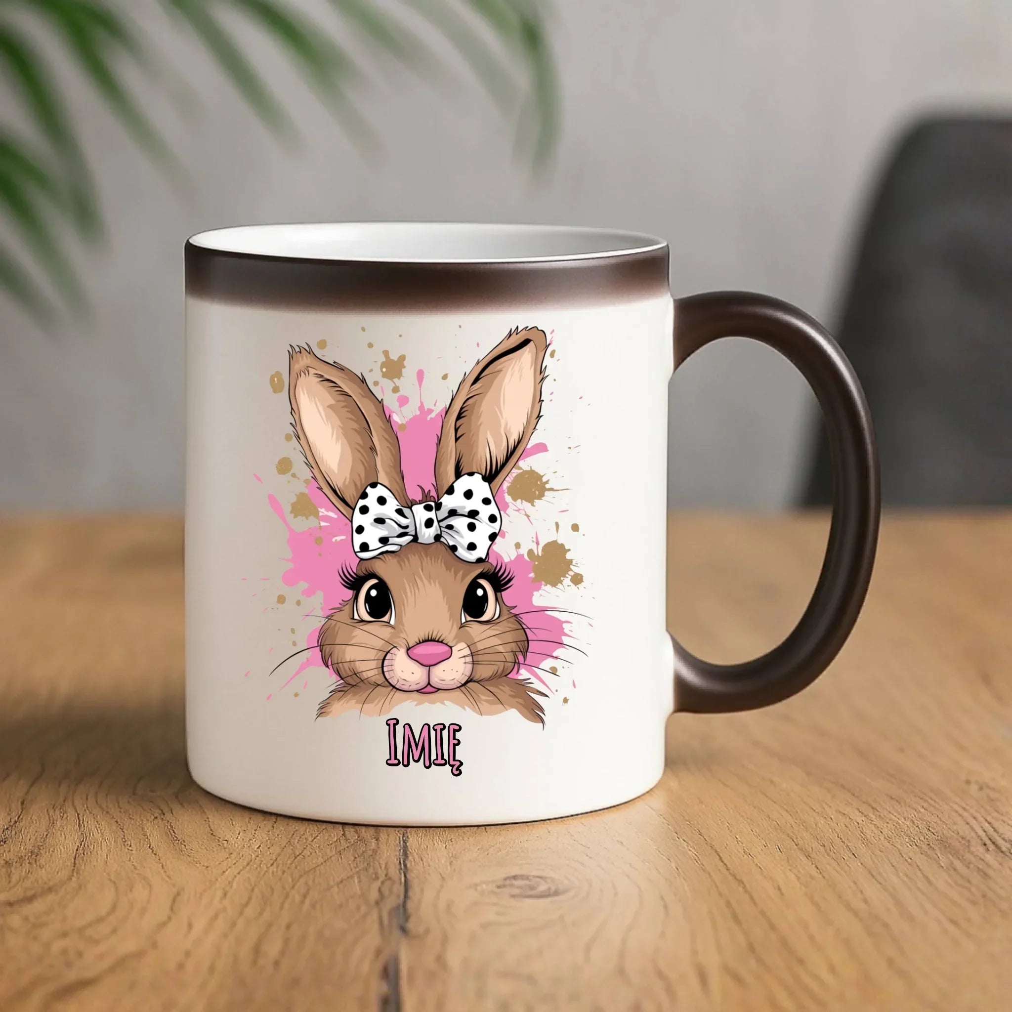 Kubek magiczny na Wielkanoc - Słodki Zajączek - personalizowany WN08 - StoryCups.pl