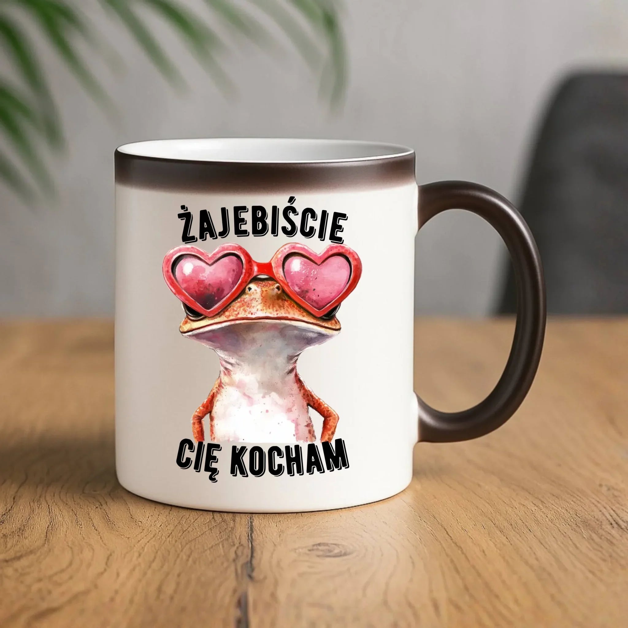 Kubek magiczny dla par - Żajebiście Cię Kocham Żaba W17 - StoryCups.pl