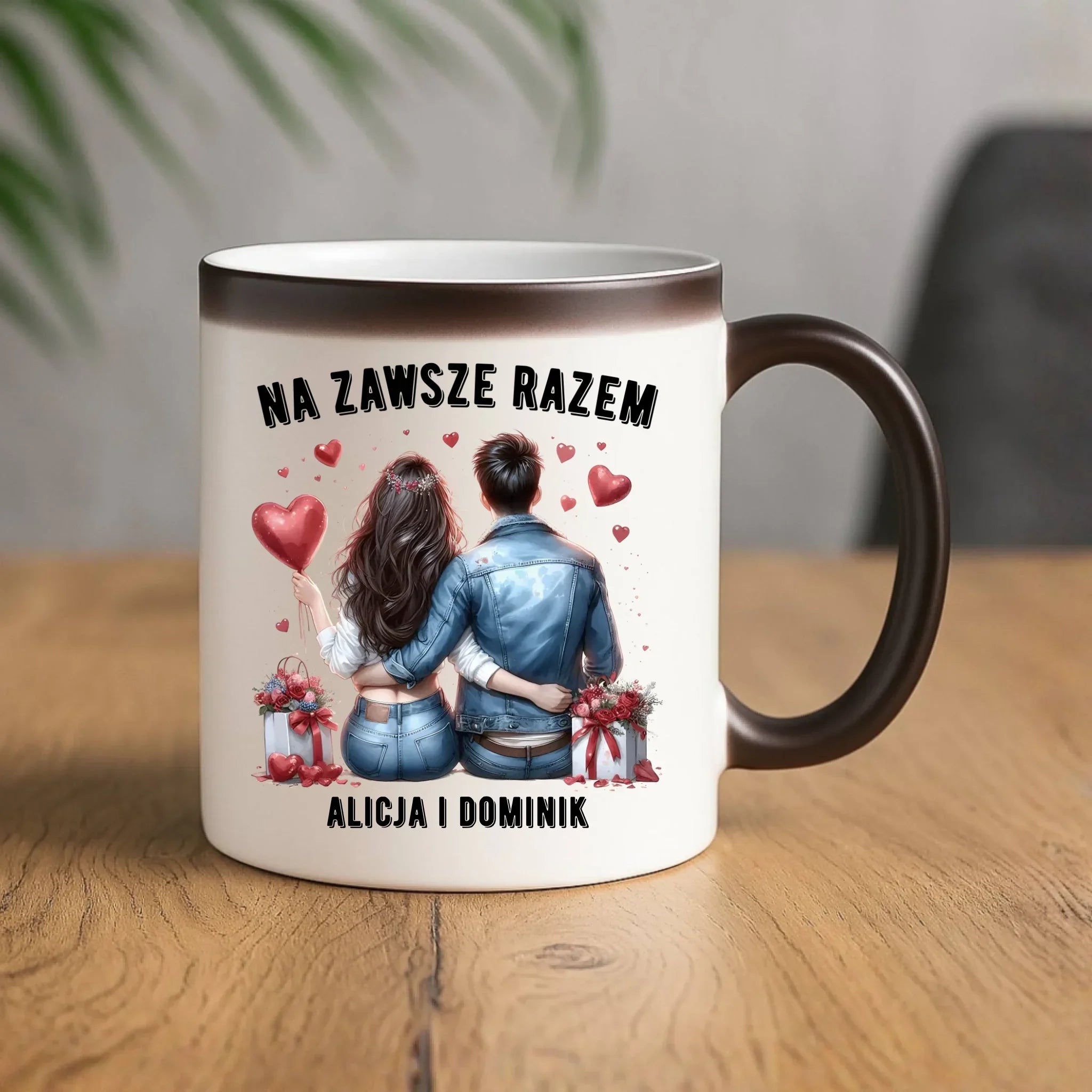Kubek magiczny dla par - Na zawsze razem - personalizowany W07 - StoryCups.pl