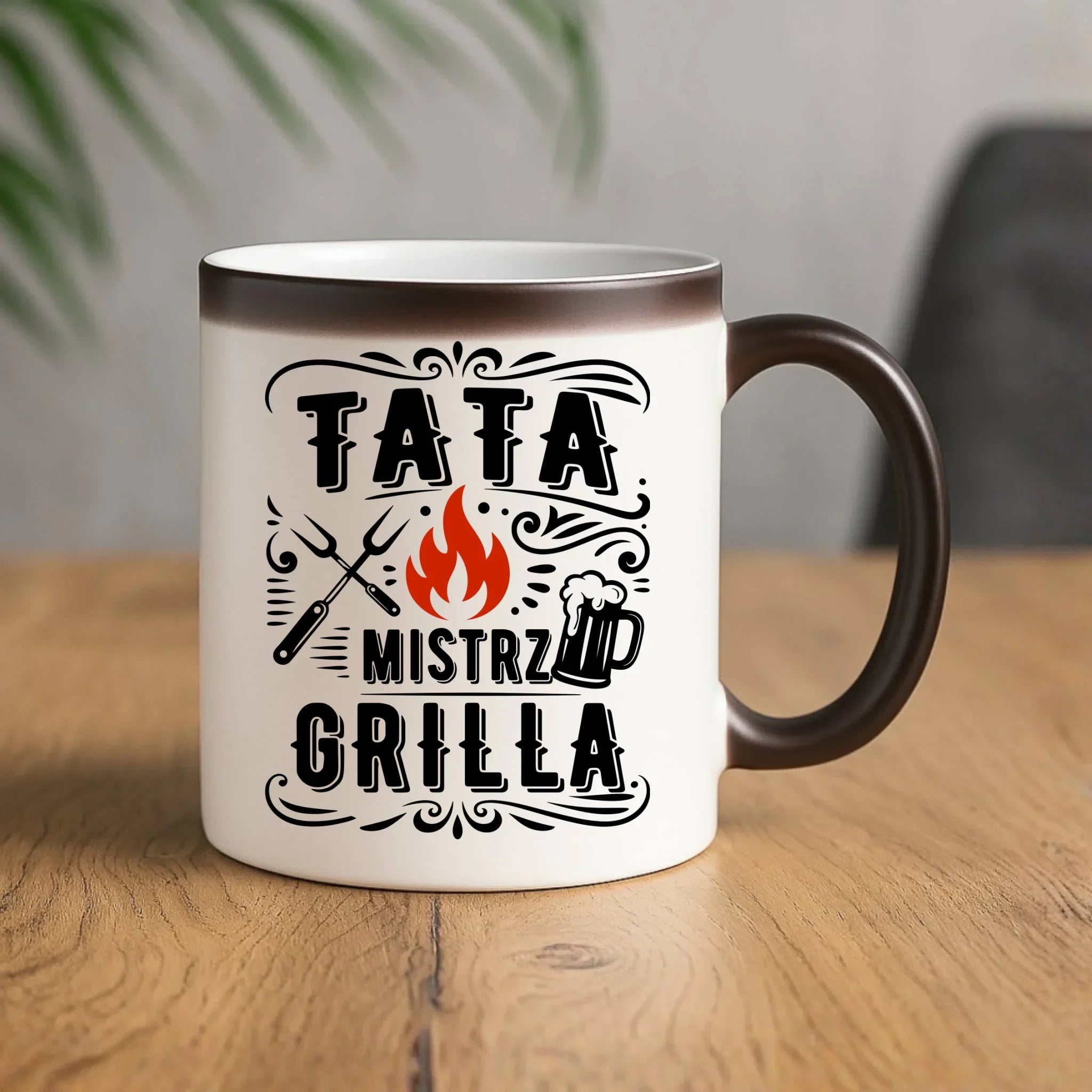 Kubek magiczny dla taty - Tata mistrz grilla DT53 - StoryCups.pl