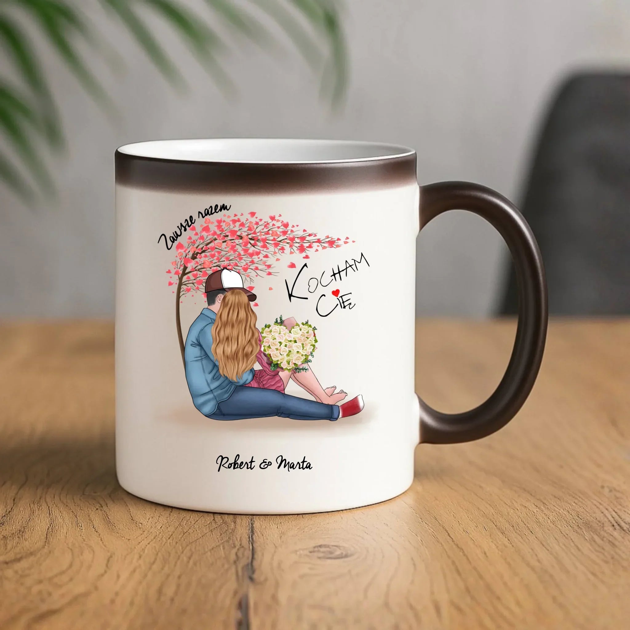 Kubek magiczny dla par - Zawsze razem - personalizowany W04 - StoryCups.pl