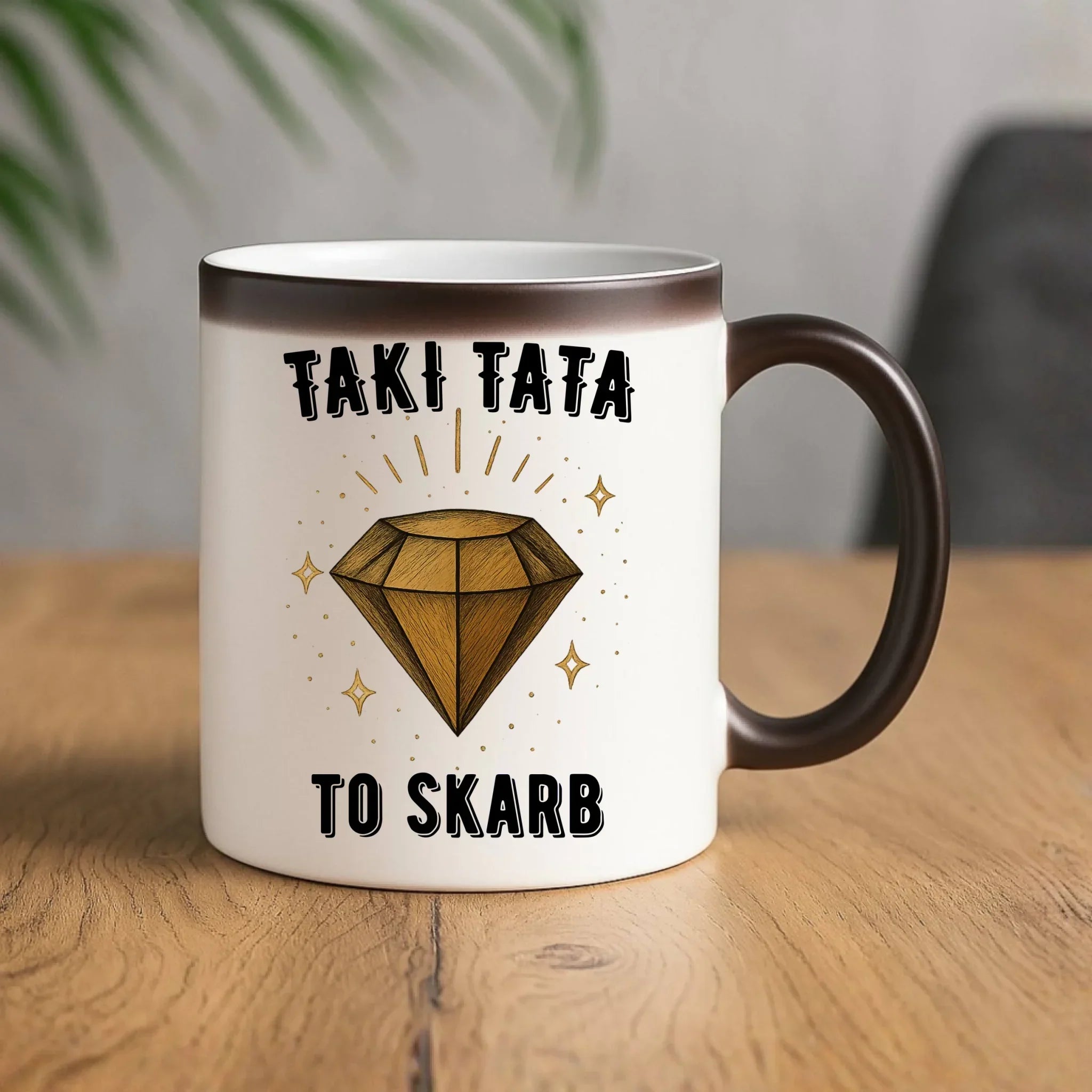 Kubek magiczny dla taty - Taki tata to skarb - personalizowany DT17 - StoryCups.pl