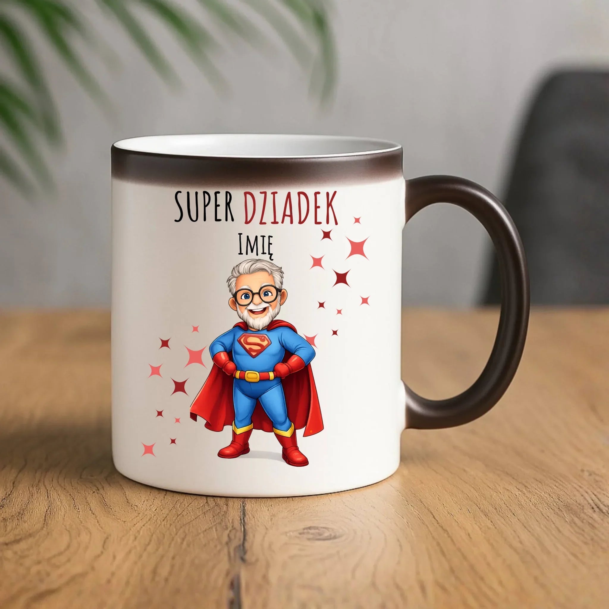 Kubek magiczny dla dziadka - Super Dziadek - personalizowany D02 - StoryCups.pl