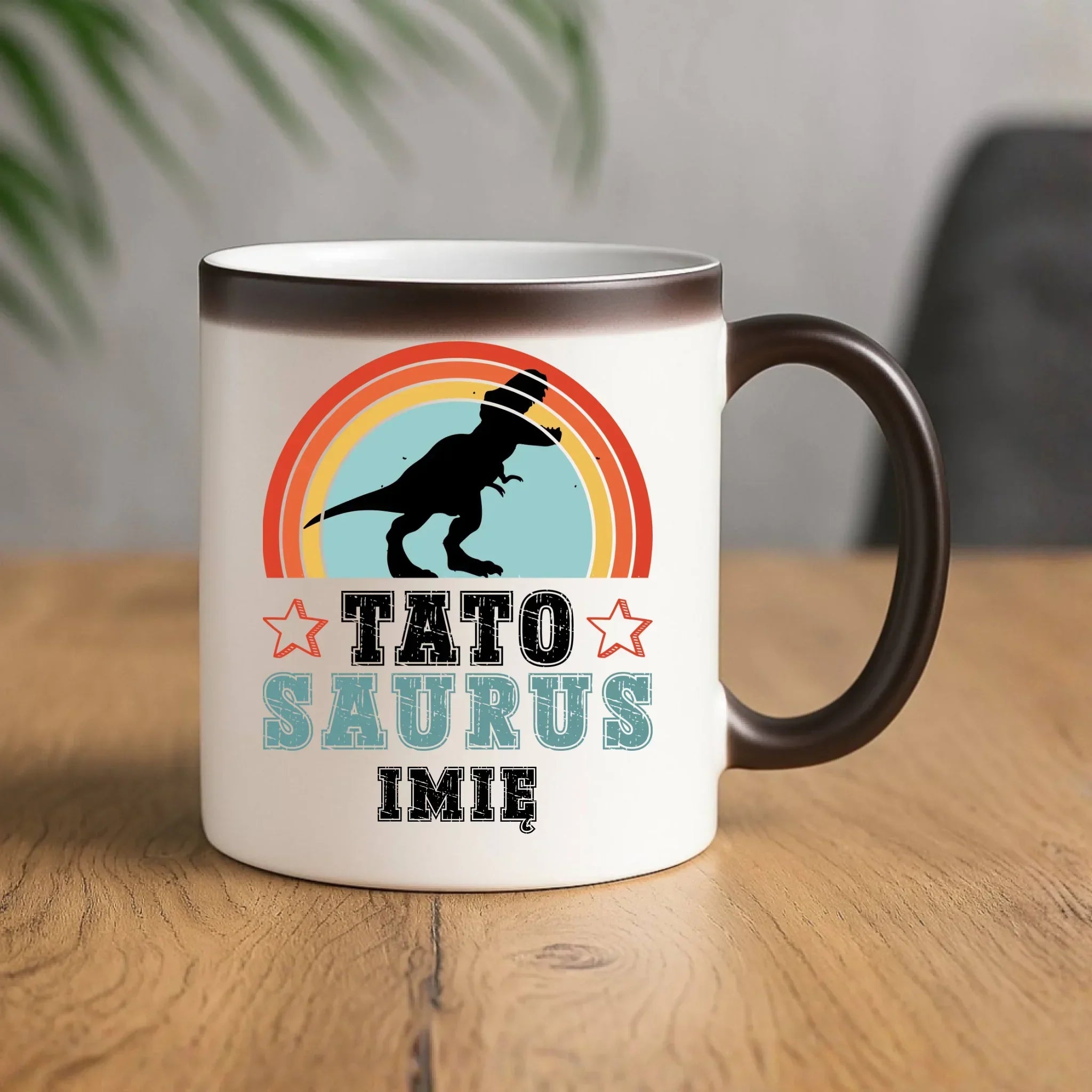Kubek magiczny dla taty - Tato Saurus - personalizowany DT03 - StoryCups.pl