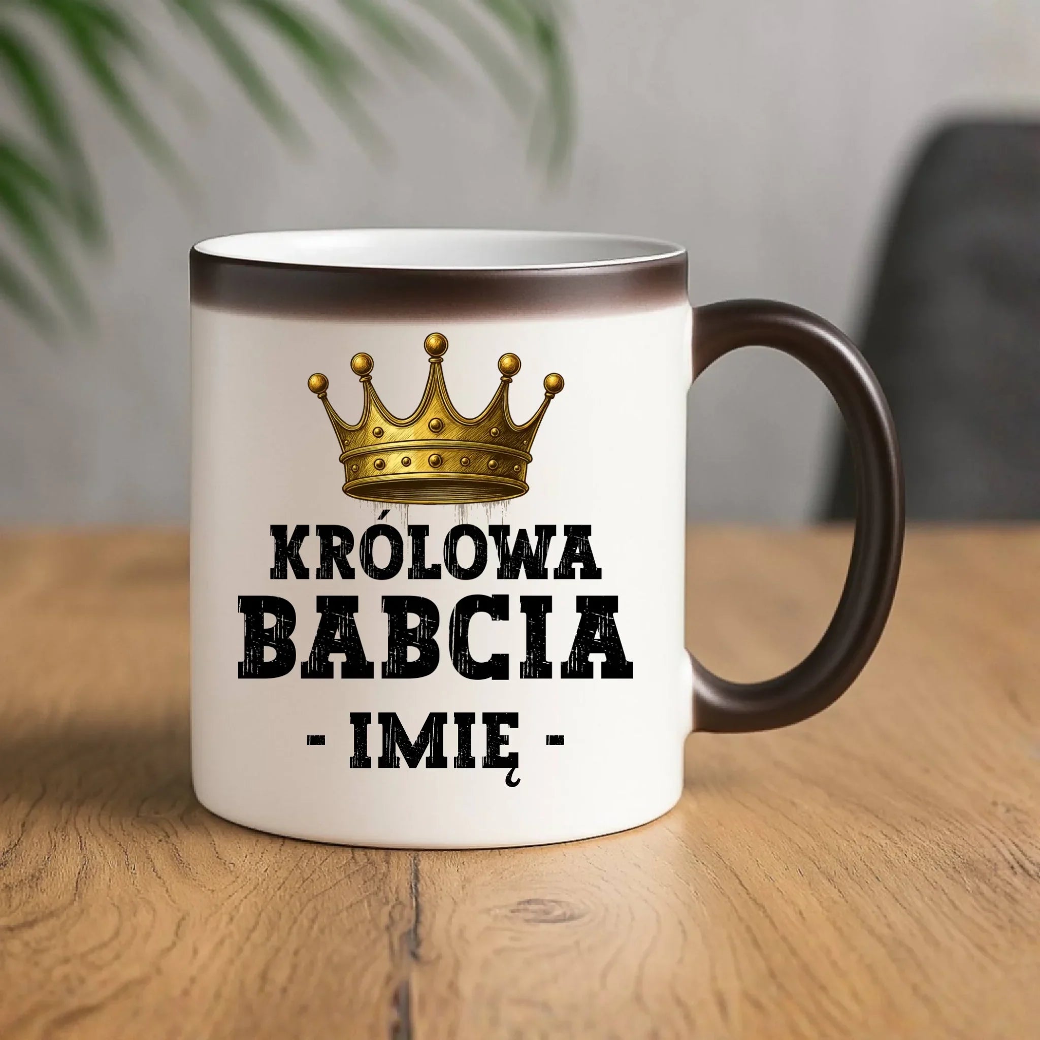 Kubek magiczny dla babci - Królowa Babcia - personalizowany B17 - StoryCups.pl