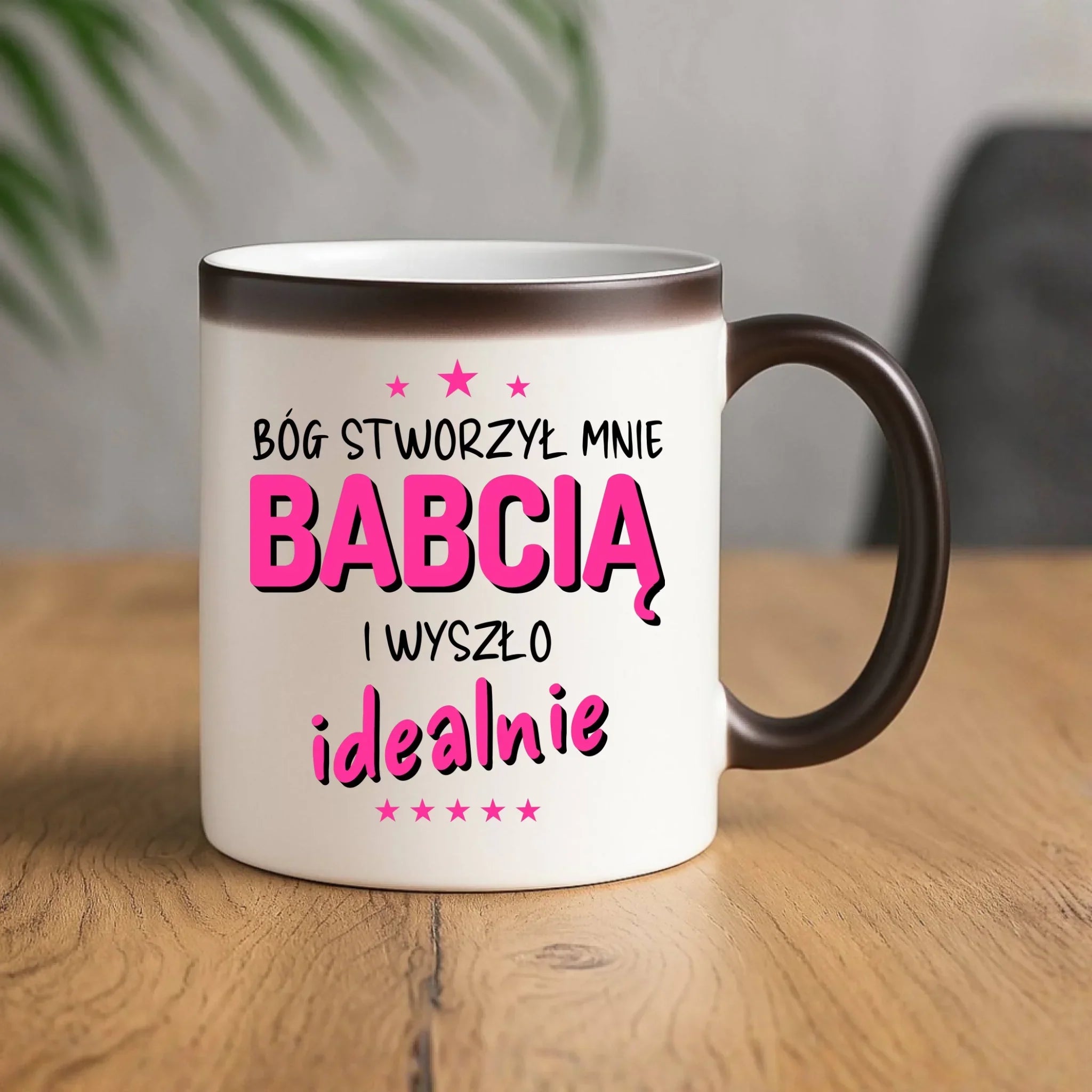 Kubek magiczny dla babci - Bóg stworzył mnie babcią i wyszło idealnie B08 - StoryCups.pl