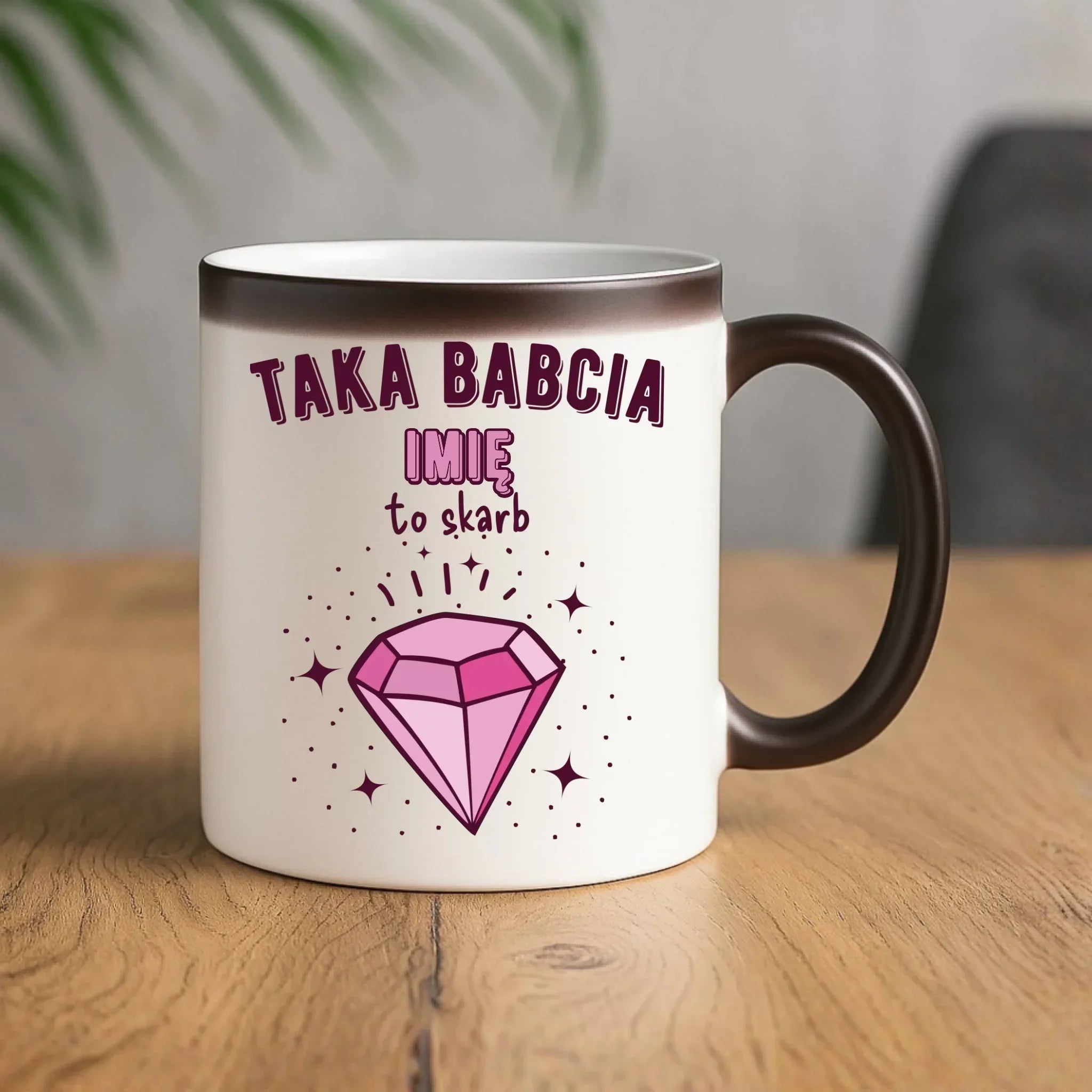 Kubek magiczny dla babci - Taka Babcia to skarb - personalizowany B06 - StoryCups.pl
