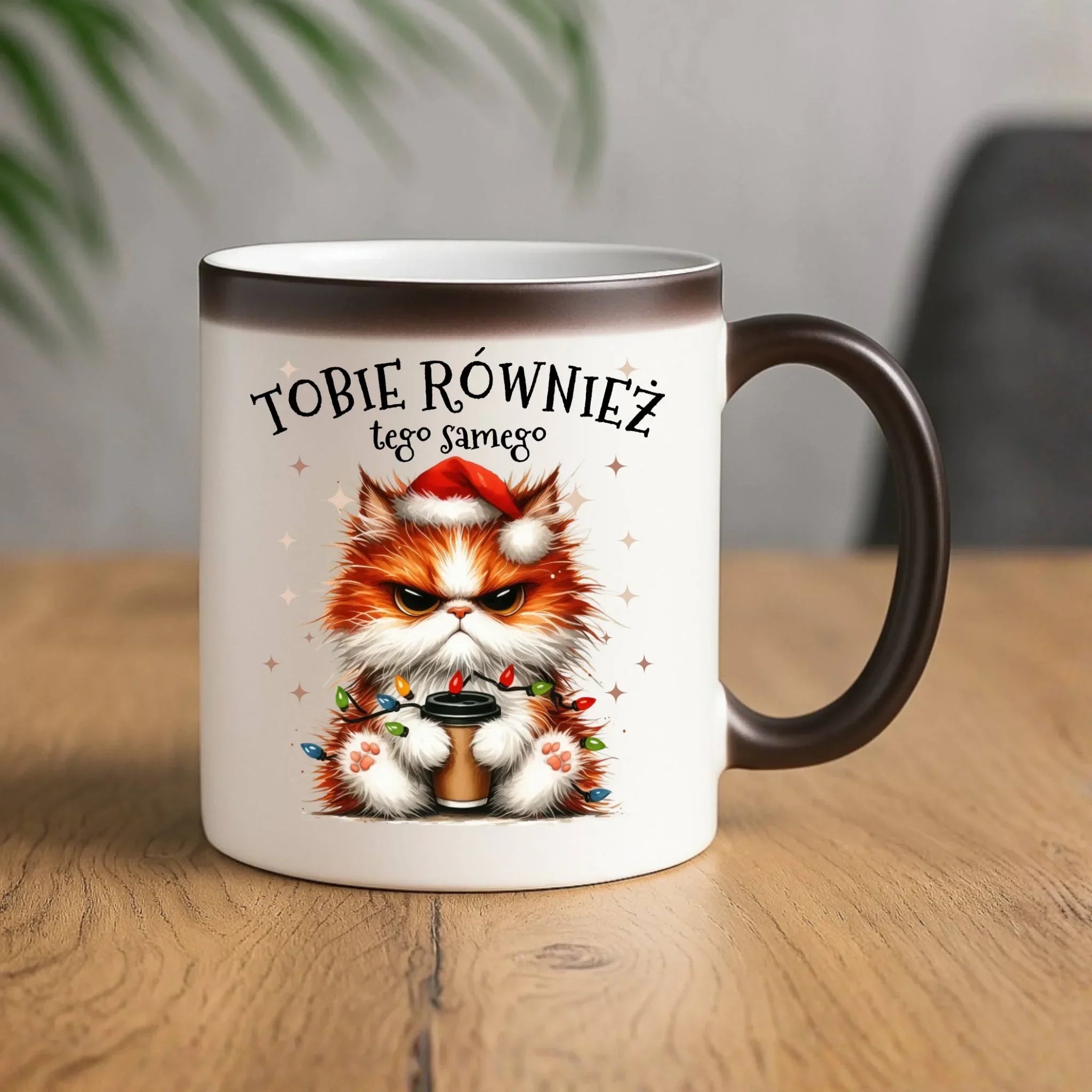 Kubek magiczny świąteczny - Grumpy Cat Tobie również tego samego BN32 - StoryCups.pl
