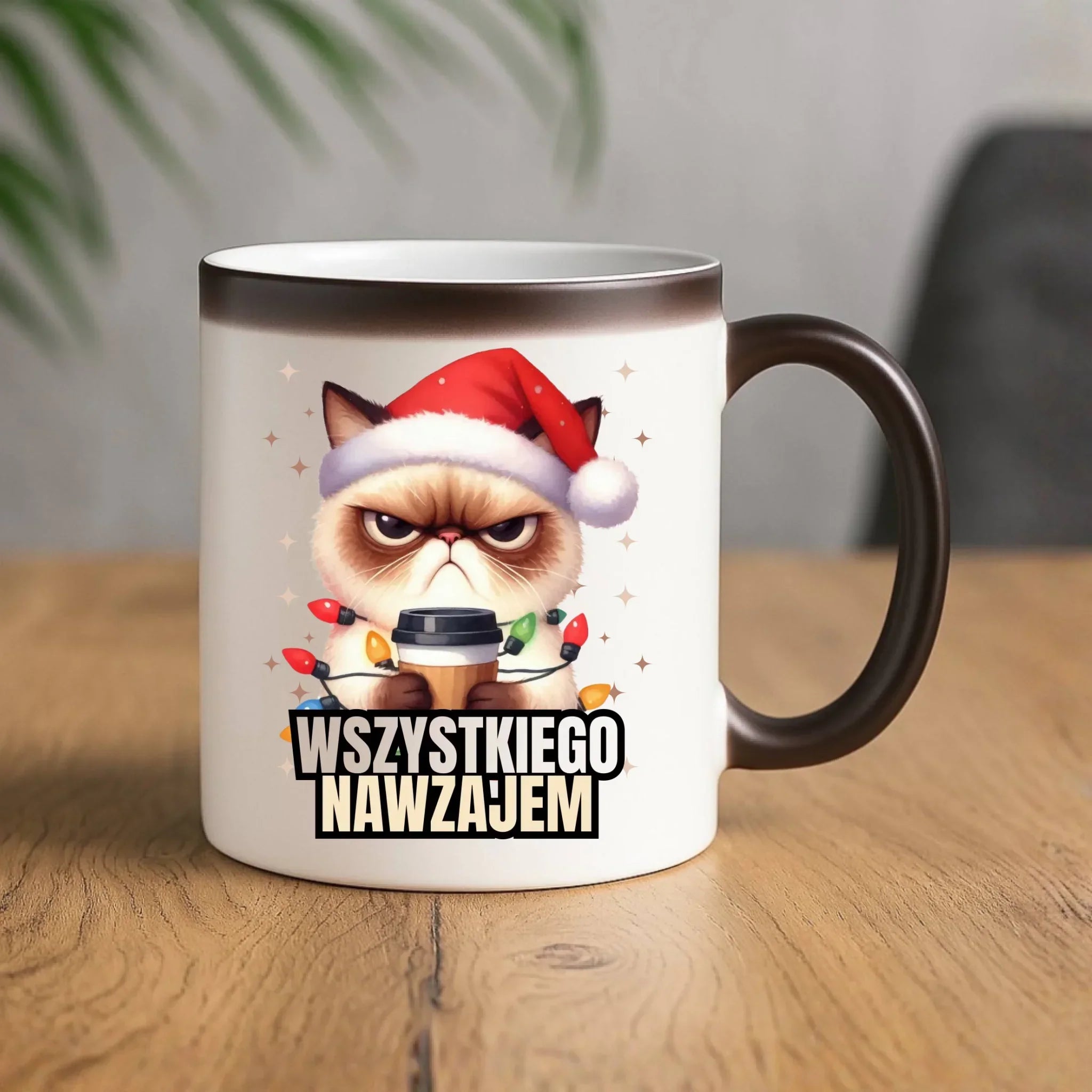 Kubek magiczny świąteczny - Grumpy Cat Wszystkiego nawzajem BN33 - StoryCups.pl