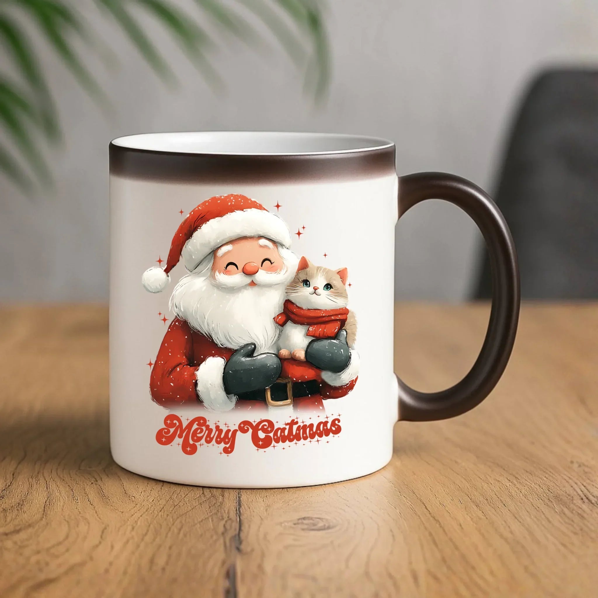 Kubek magiczny świąteczny - prezent dla kociary - Merry Catmas BN38 - StoryCups.pl