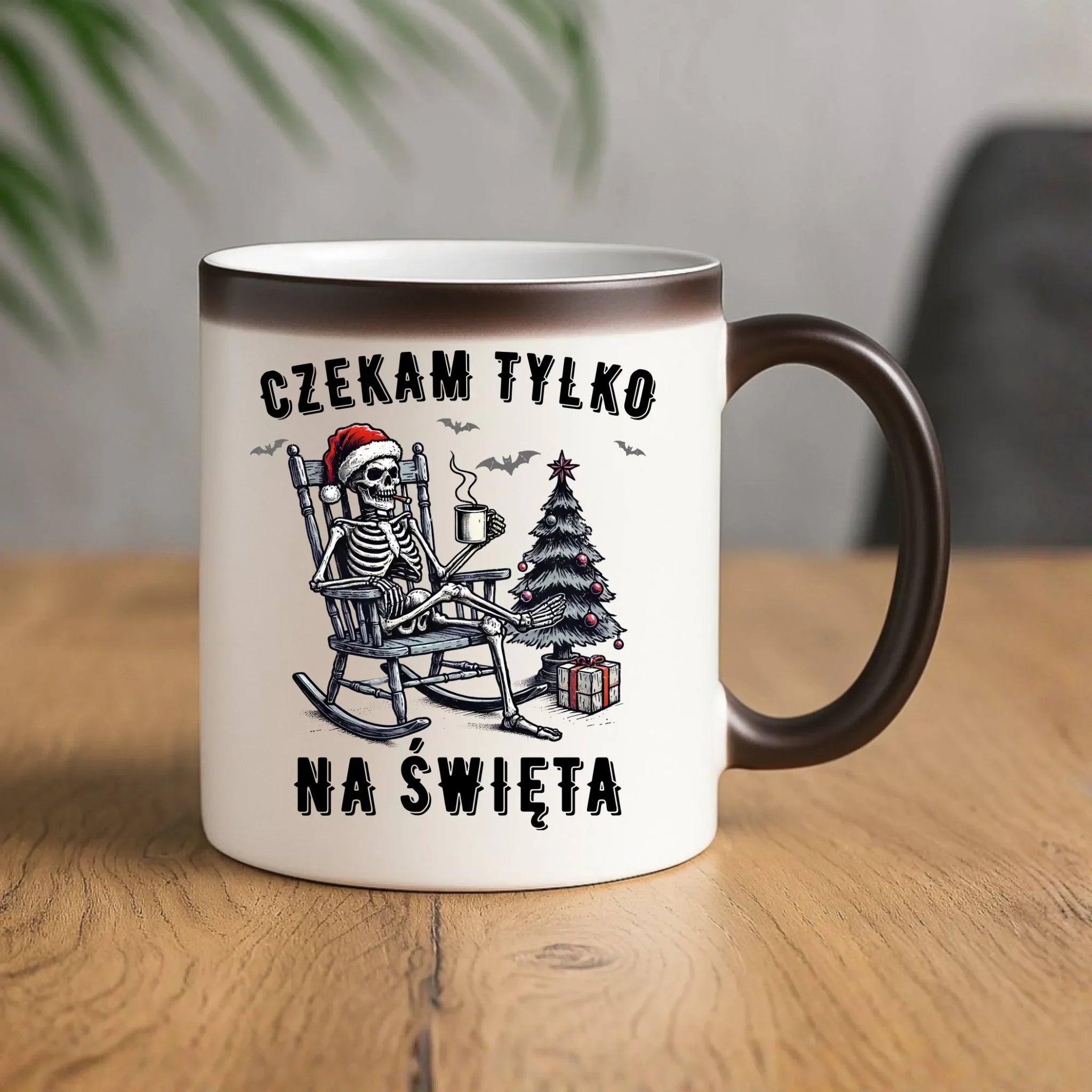 Kubek magiczny świąteczny - Czekam tylko na święta BN56 - StoryCups.pl