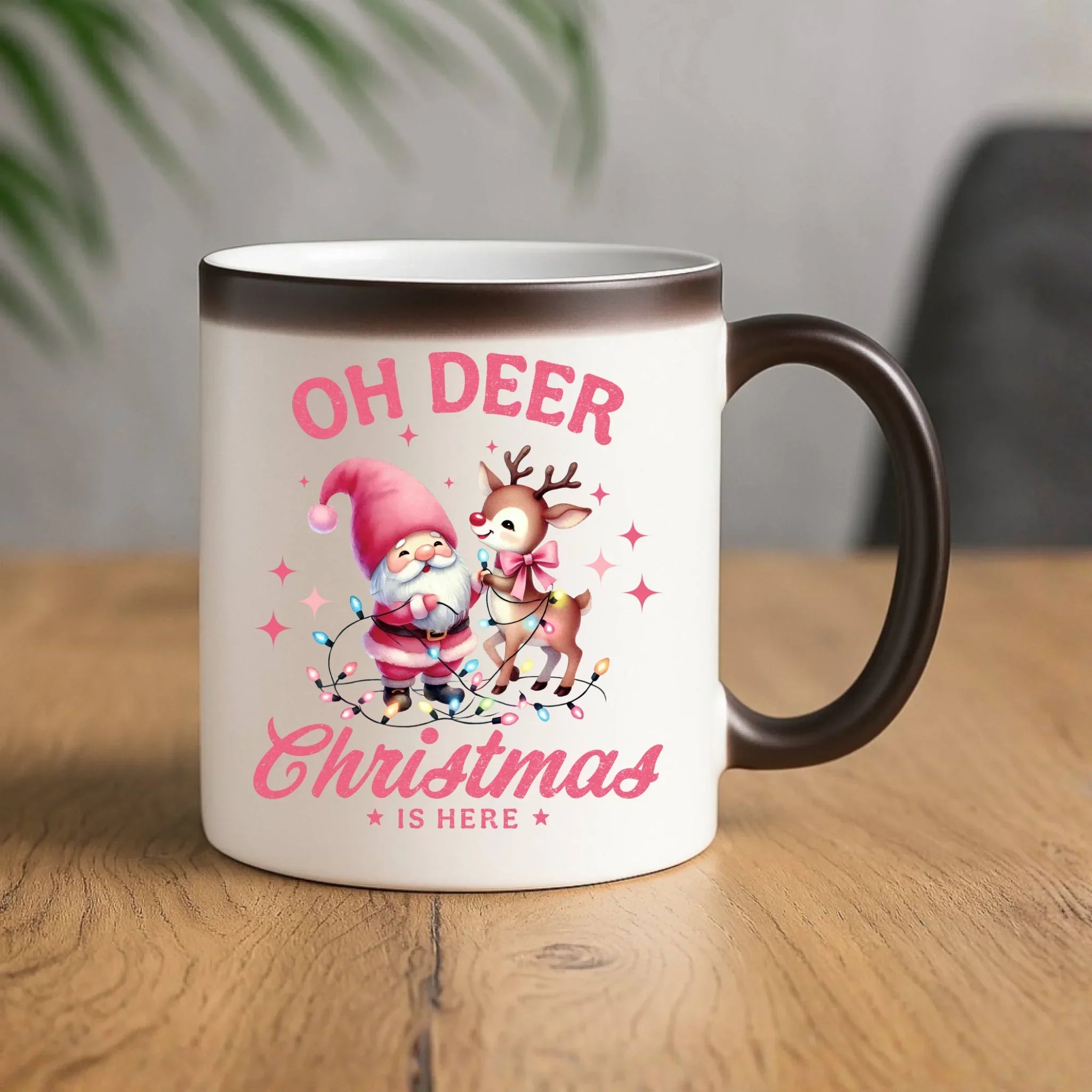 Kubek magiczny świąteczny - Oh deer Christmas is here BN59 - StoryCups.pl