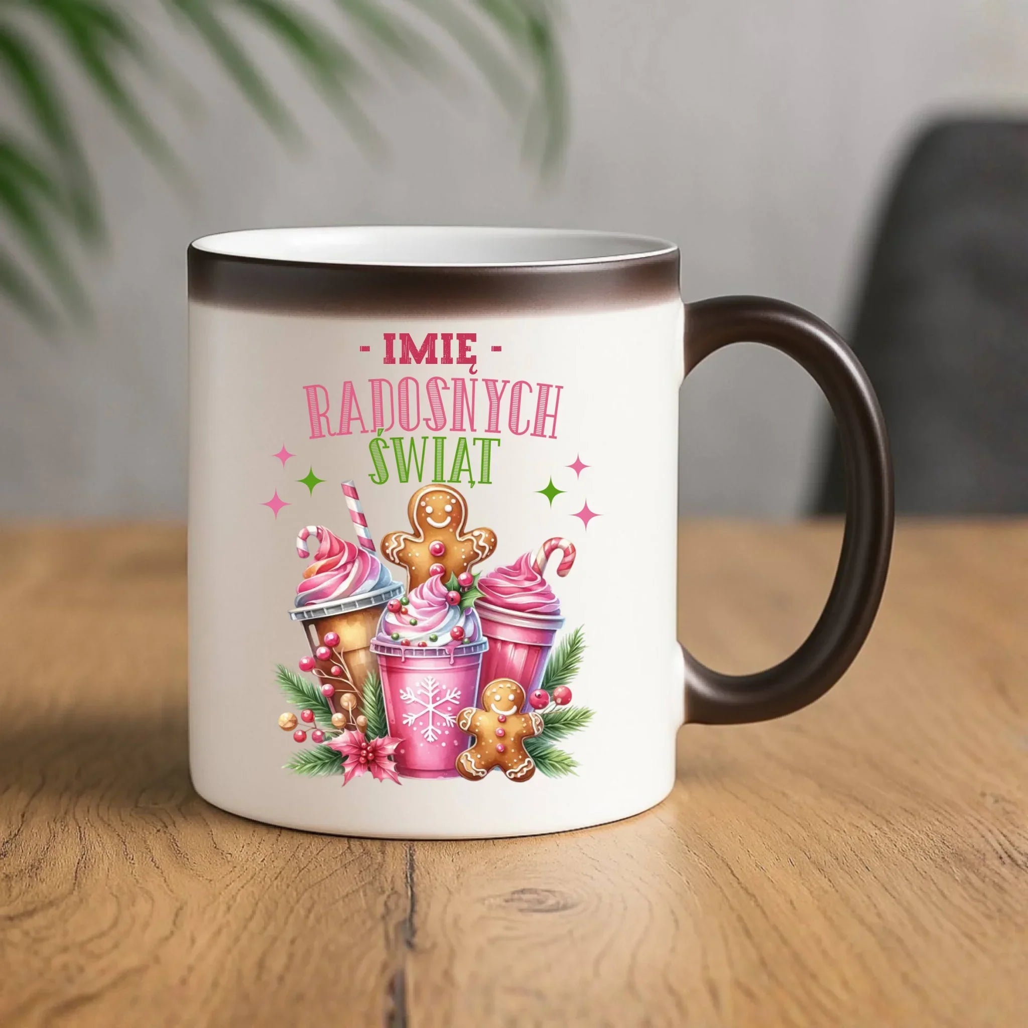 Kubek magiczny świąteczny - Radosnych Świąt - personalizowany BN58 - StoryCups.pl