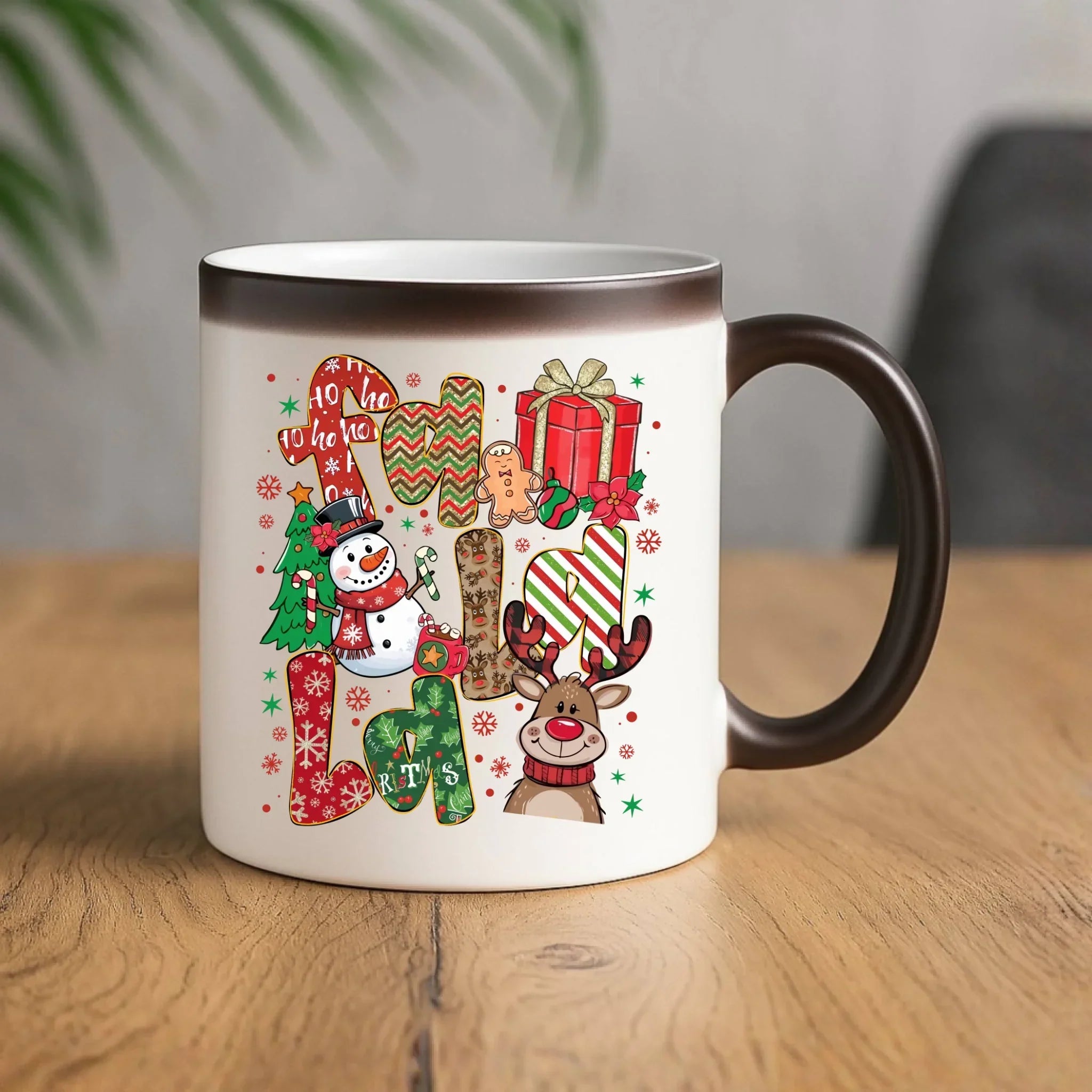 Kubek magiczny świąteczny - Fa la la BN71 - StoryCups.pl