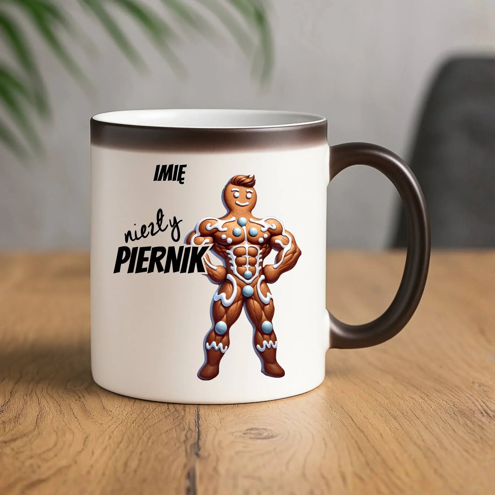 Kubek magiczny świąteczny - Niezły piernik - personalizowany BN24 - StoryCups.pl