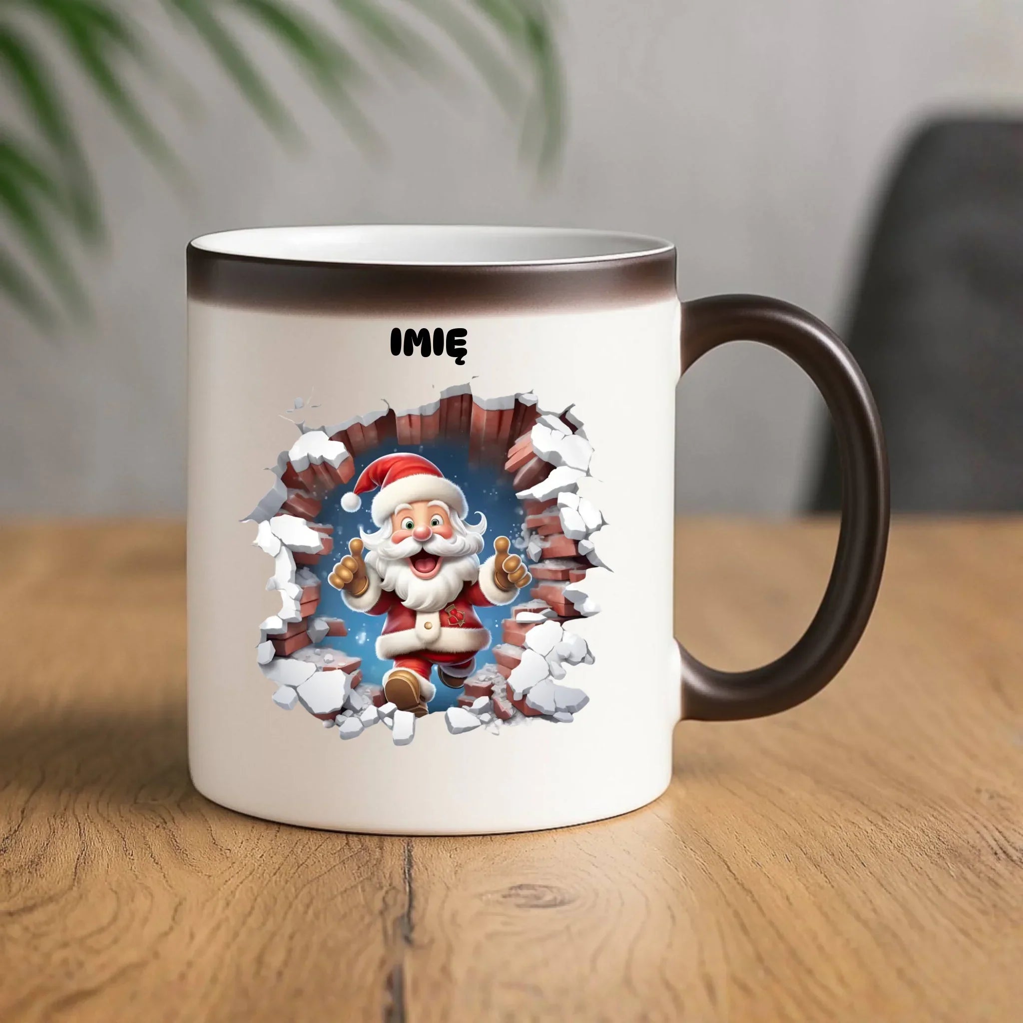 Kubek magiczny świąteczny - Mikołaj 3D - personalizowana BN83 - StoryCups.pl