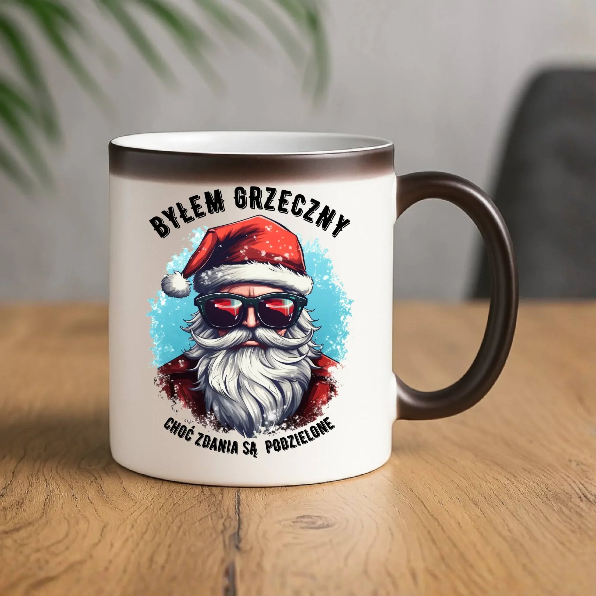 Kubek magiczny świąteczny z Mikołajem - Byłem grzeczny, choć zdania są podzielone BN126 - StoryCups.pl