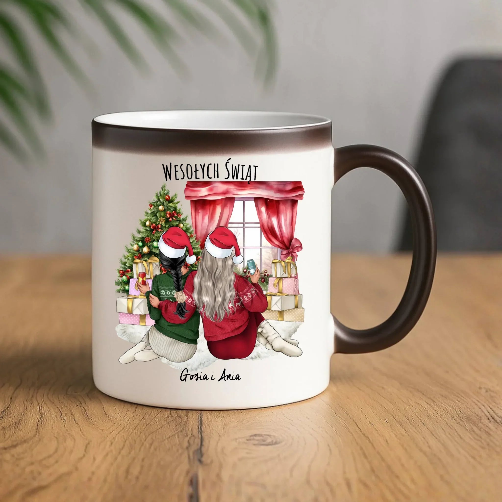 Kubek magiczny świąteczny - prezent dla przyjaciółki - 2-4 przyjaciółek - personalizowany PR06 - StoryCups.pl