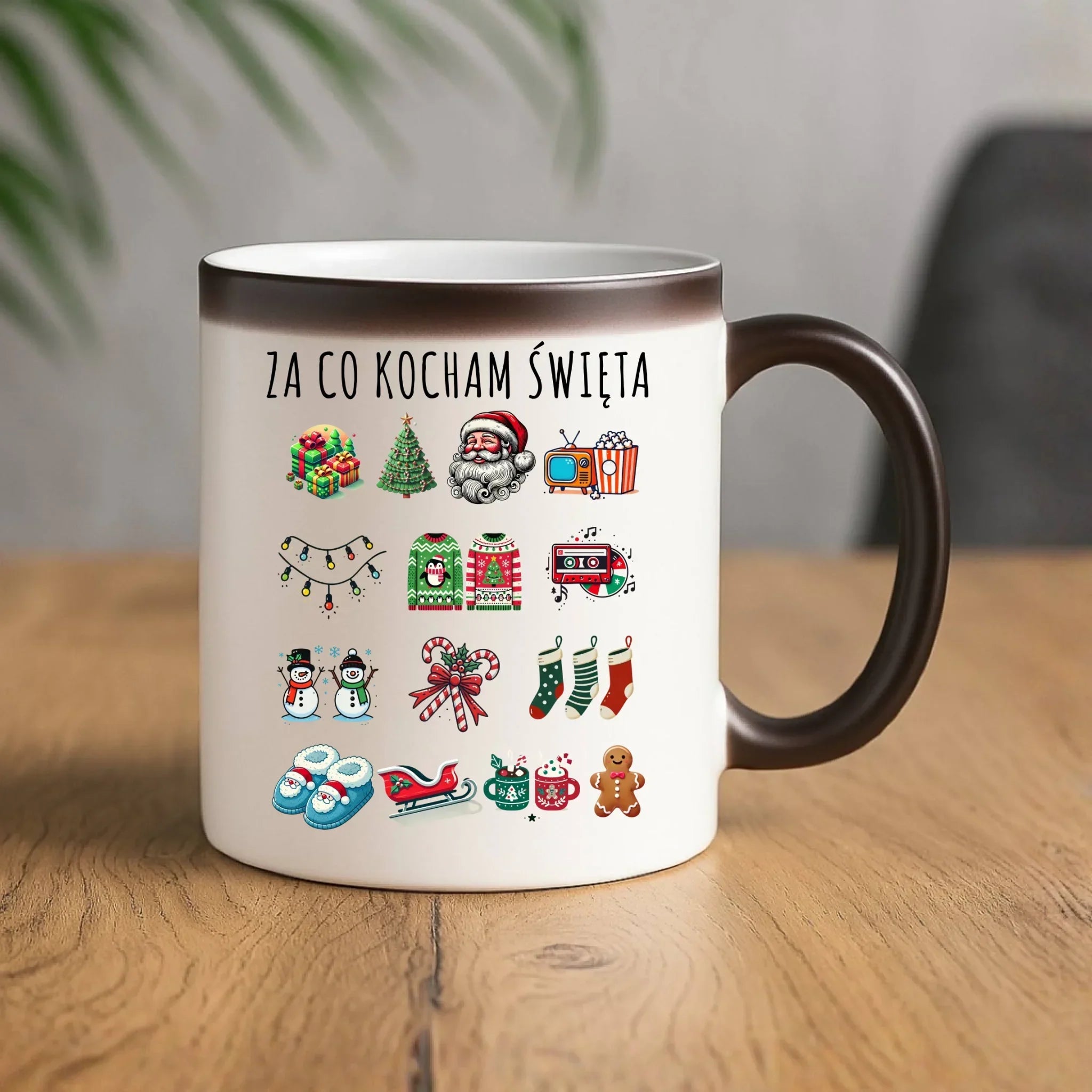 Kubek magiczny świąteczny - Za co kocham święta BN130 - StoryCups.pl