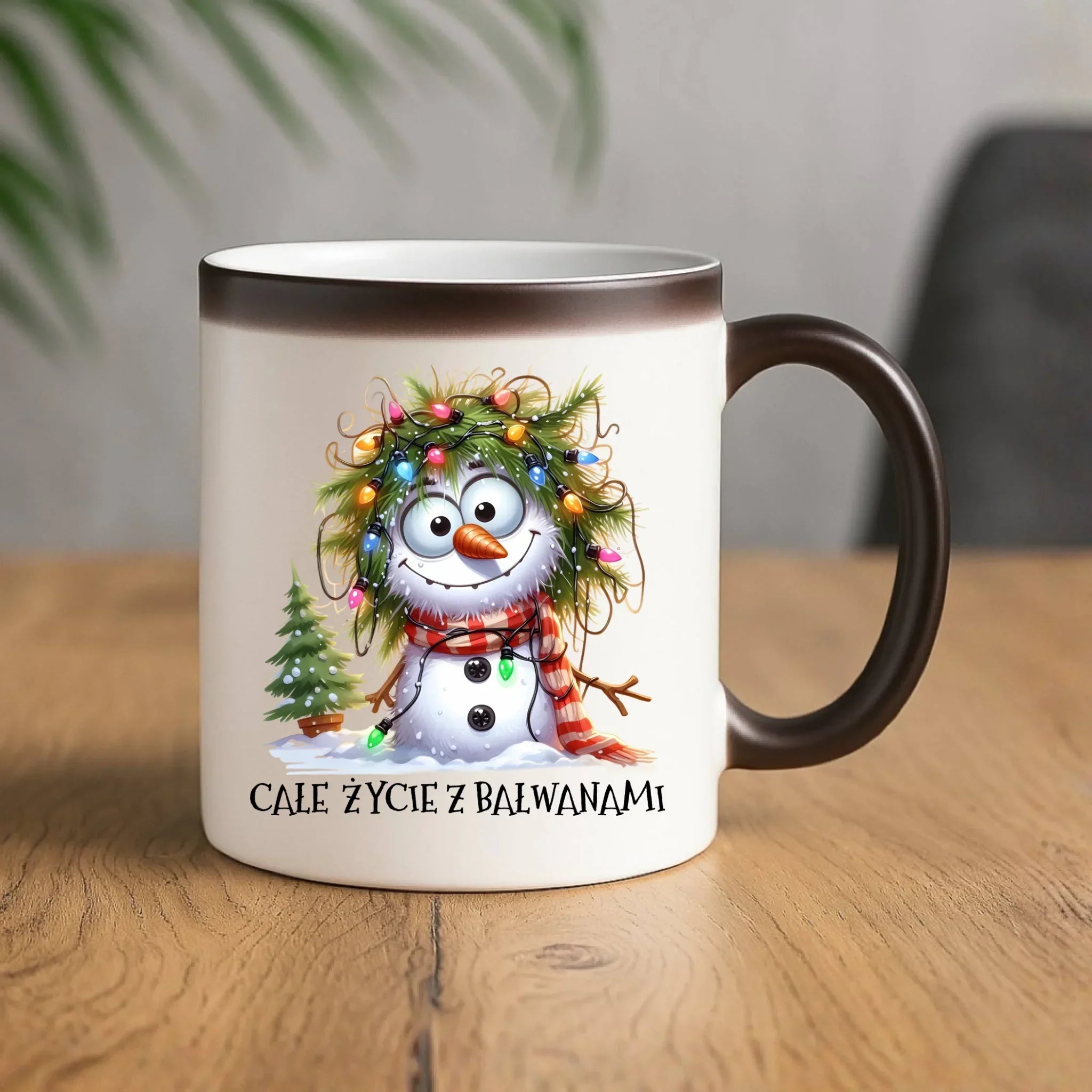 Kubek magiczny świąteczny - Całe życie z bałwanami BN125 - StoryCups.pl