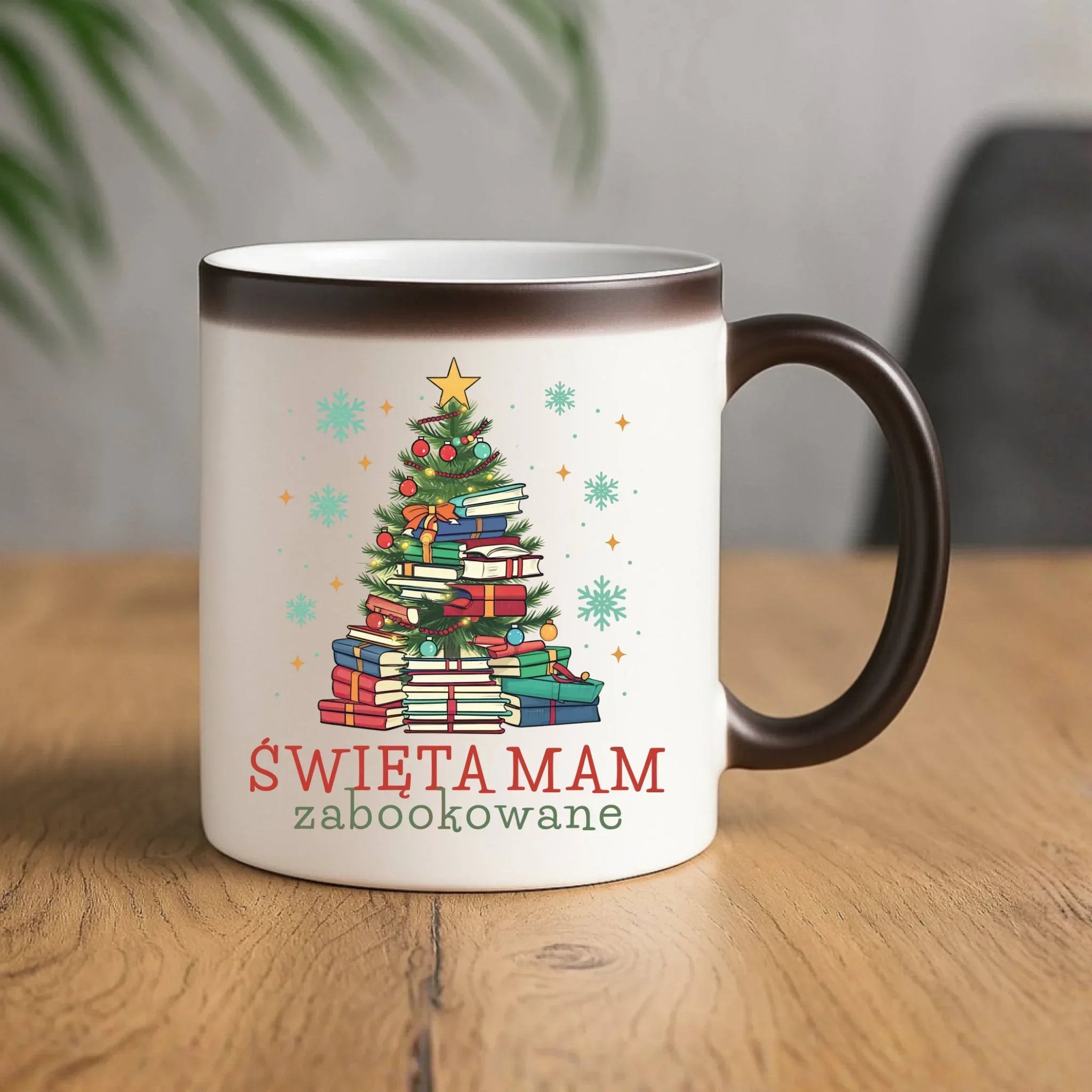 Kubek magiczny świąteczny - Święta mam zabookowane BN05 - StoryCups.pl