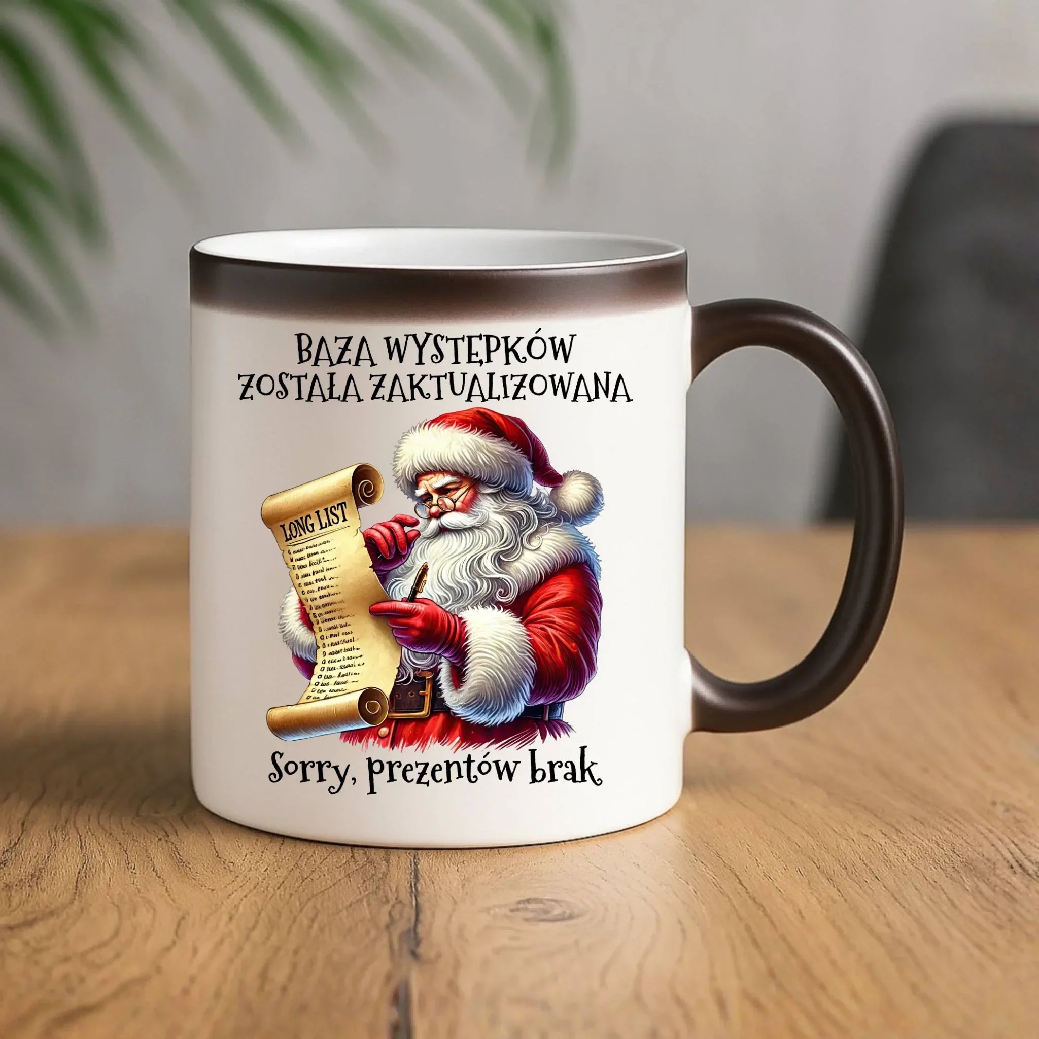 Kubek magiczny świąteczny z Mikołajem - Prezentów brak BN07 - StoryCups.pl