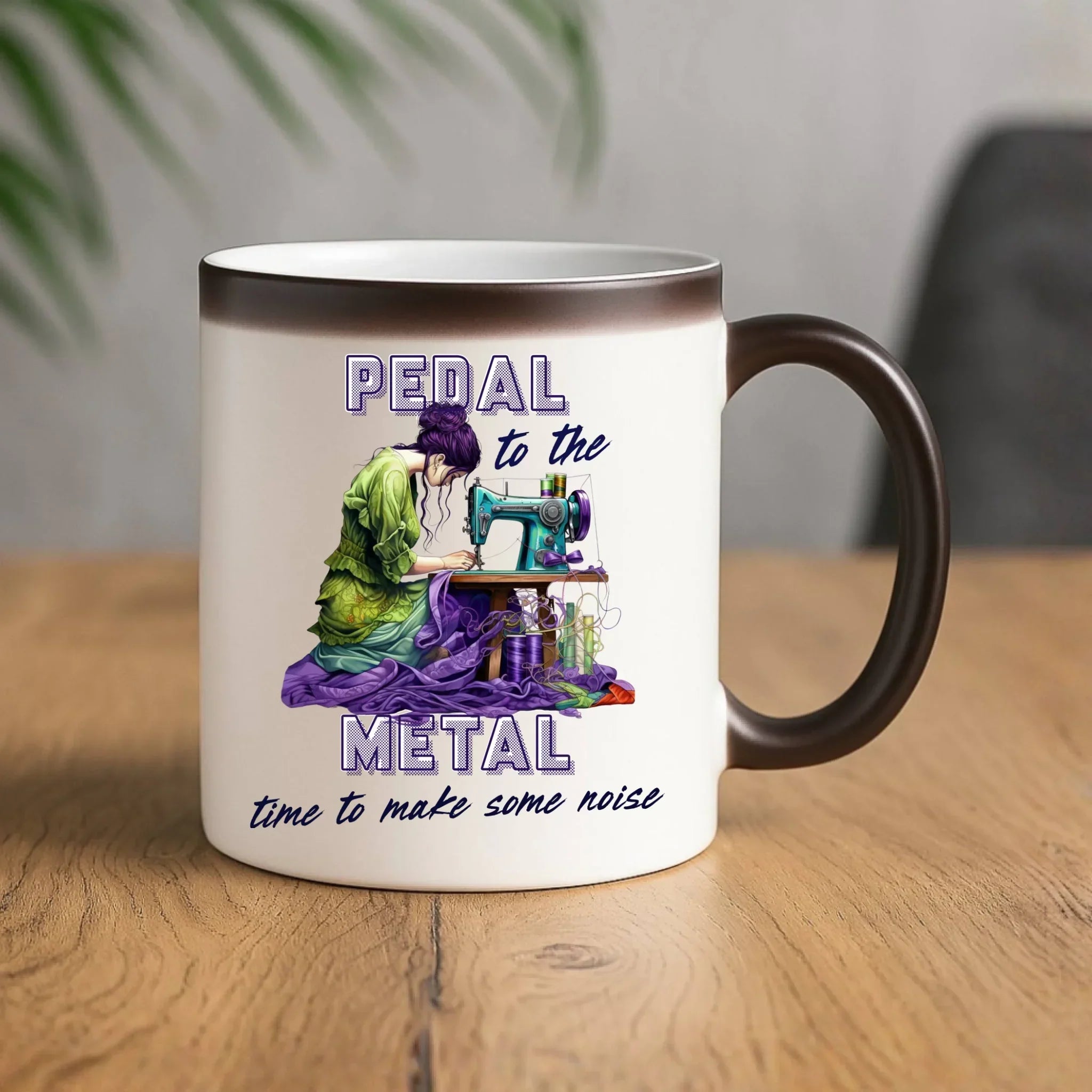 Kubek magiczny szyciowy - prezent dla krawcowej - PEDAL METAL HS01 - StoryCups.pl