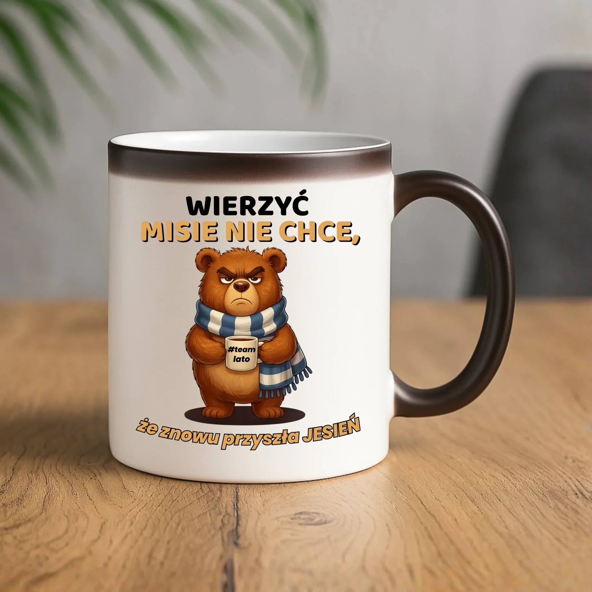 Kubek magiczny jesienny - Wierzyć MISIE nie chce, że znowu przyszła jesień - Team lato JS35 - StoryCups.pl
