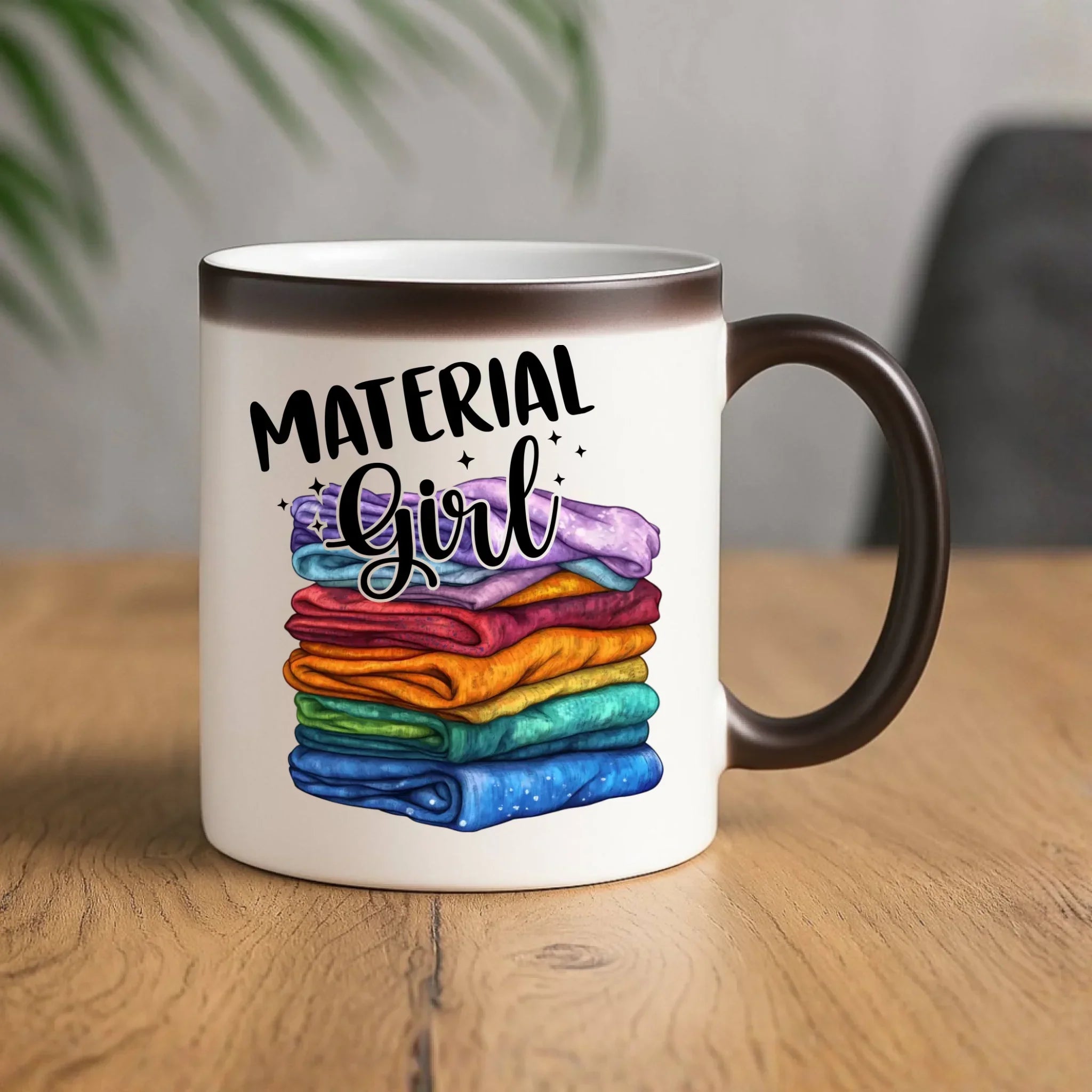 Kubek magiczny szyciowy - prezent dla krawcowej - Material Girl HS02 - StoryCups.pl