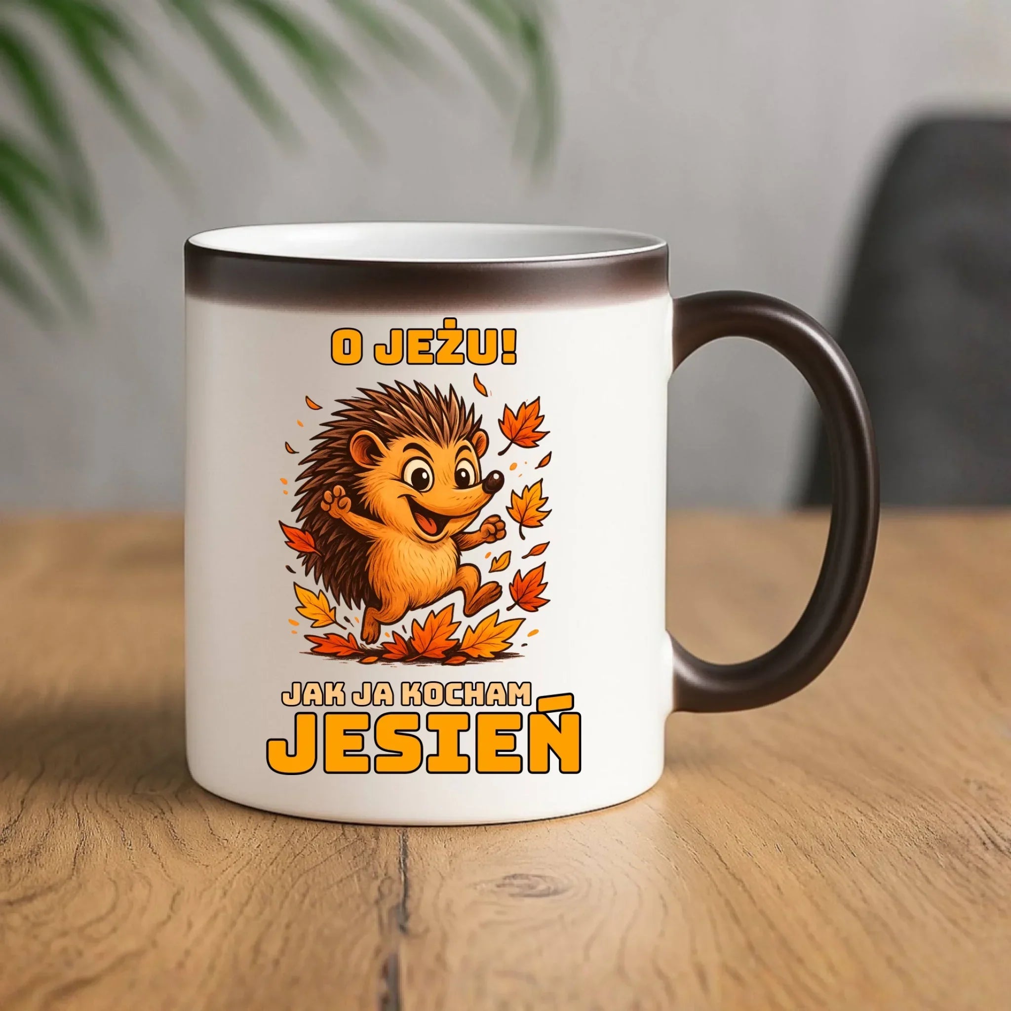 Kubek magiczny jesienny - O JEŻU! Jak ja kocham jesień JS31 - StoryCups.pl