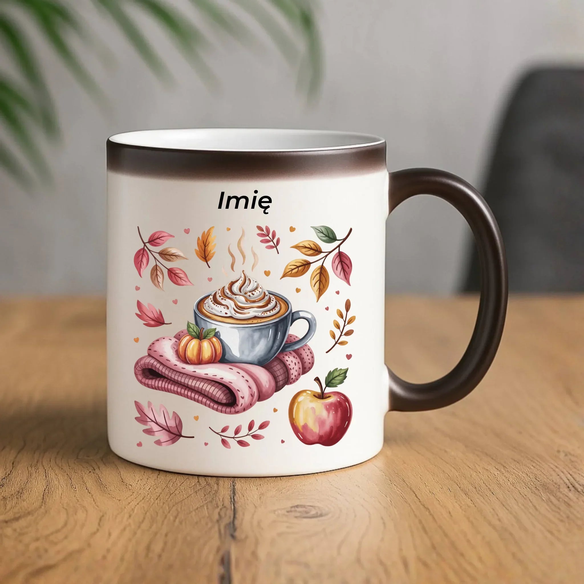 Kubek magiczny jesienny - Przytulna jesień - personalizowany JS29 - StoryCups.pl
