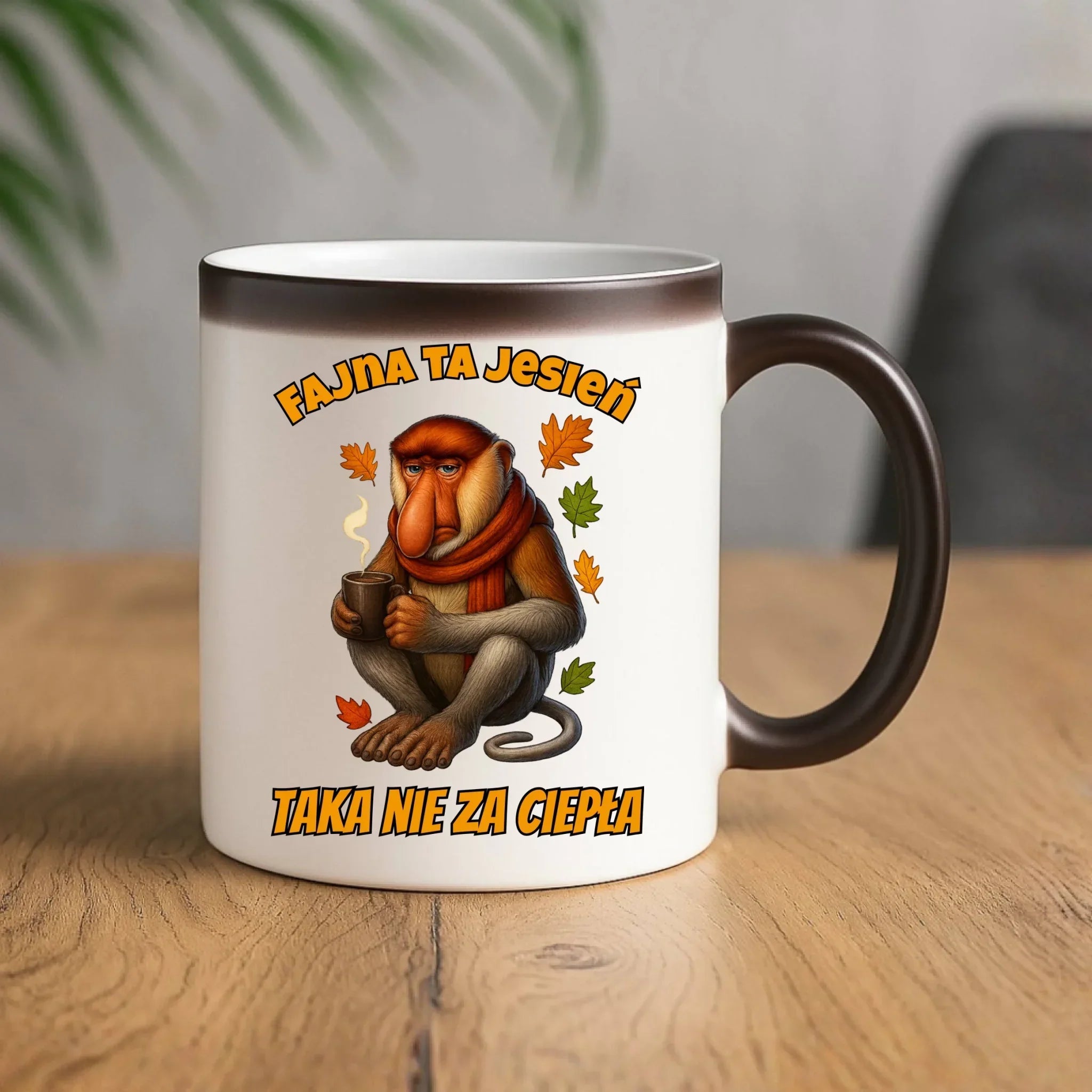 Kubek magiczny jesienny - Janusz Nosacz - Fajna ta jesień, taka nie za ciepła JS21 - StoryCups.pl