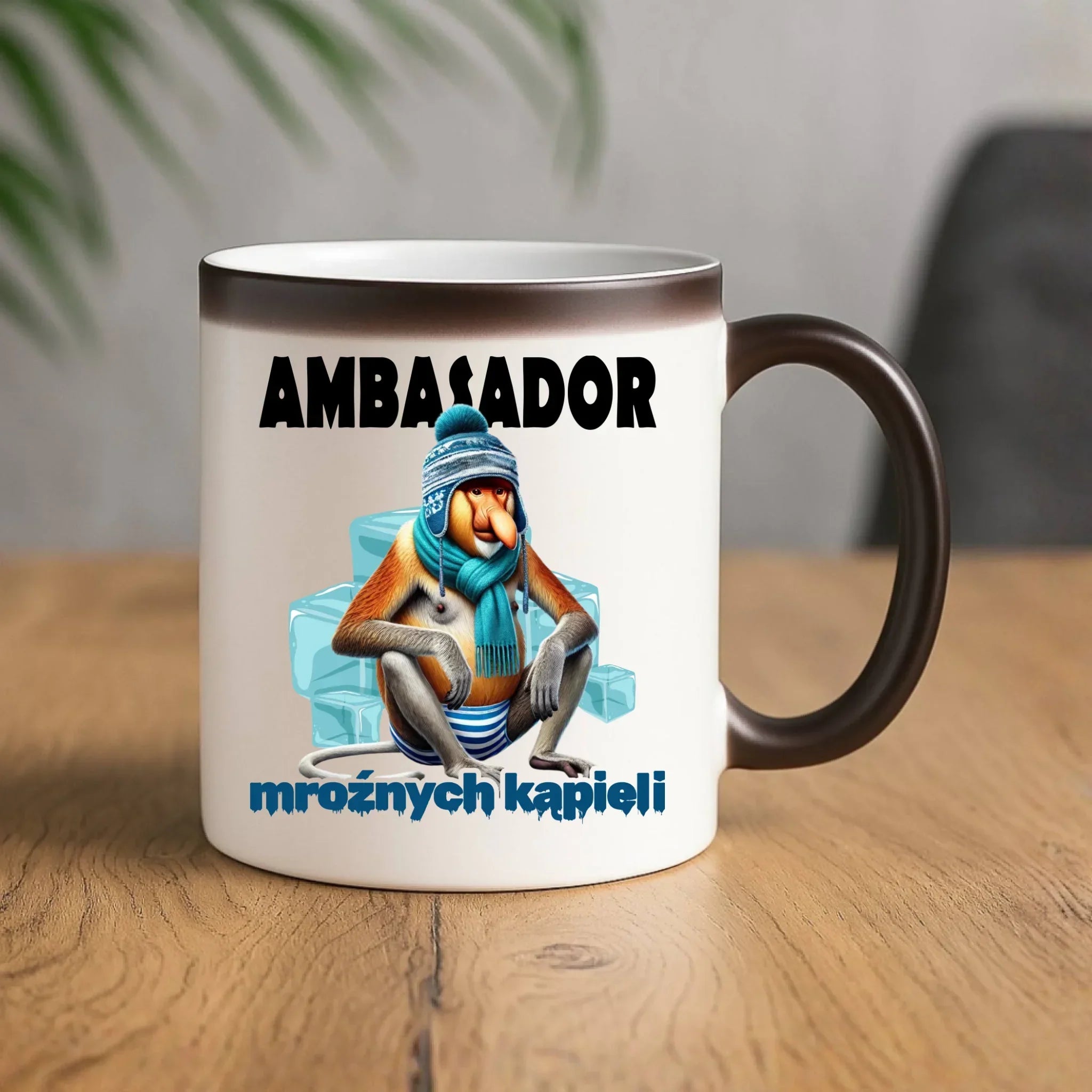 Kubek magiczny - prezent dla morsa - Janusz Nosacz Mors - Ambasador mroźnych kąpieli HM03 - StoryCups.pl