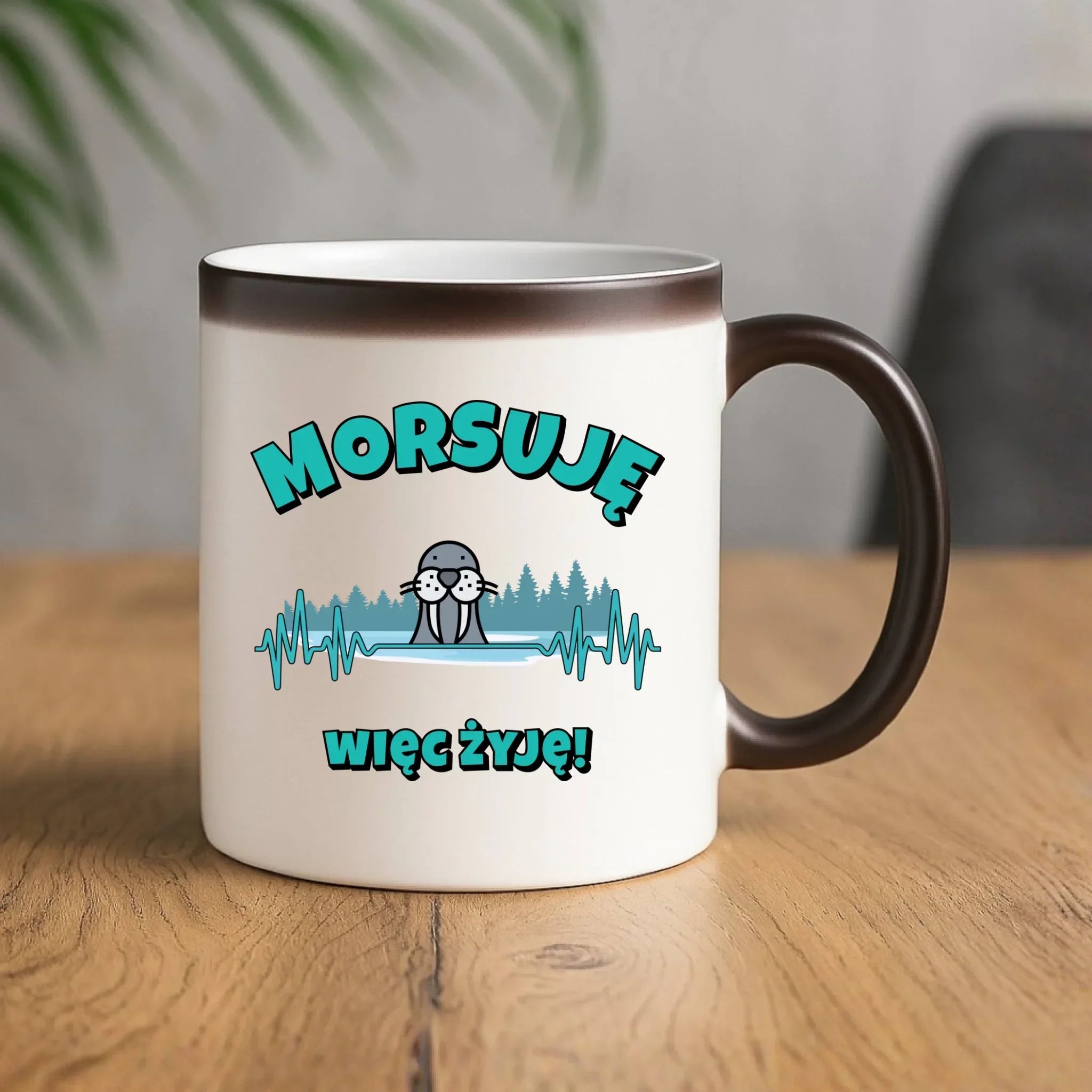 Kubek magiczny - prezent dla morsa - Morsuję więc żyję - Mors HM02 - StoryCups.pl