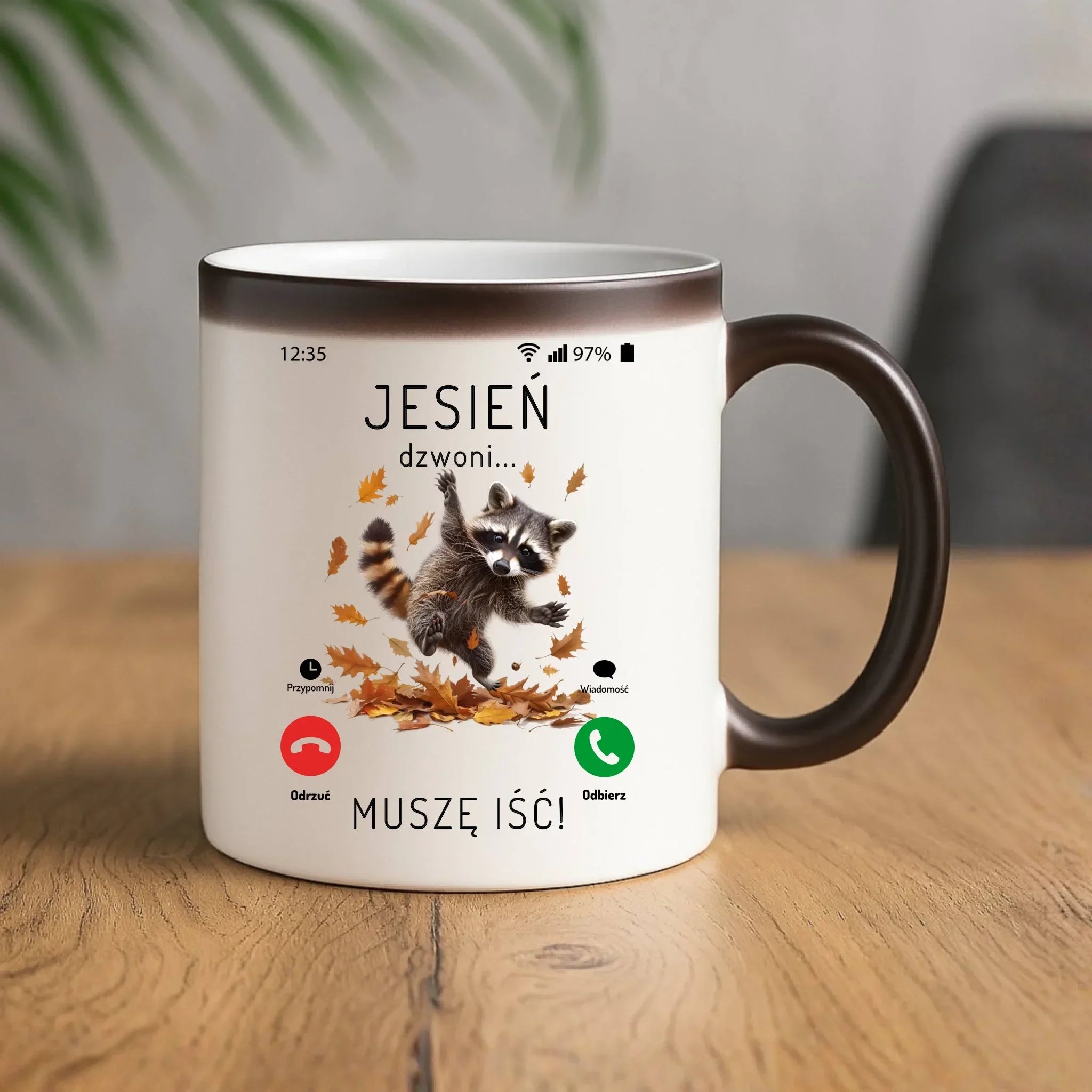 Kubek magiczny jesienny - Jesień dzwoni muszę iść JS18 - StoryCups.pl