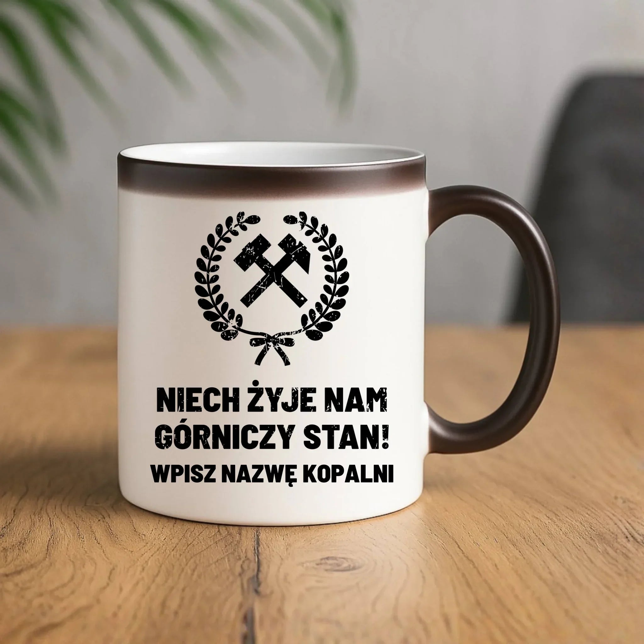 Kubek magiczny - prezent dla górnika - Niech żyje nam górniczy stan - personalizowany G24 - StoryCups.pl