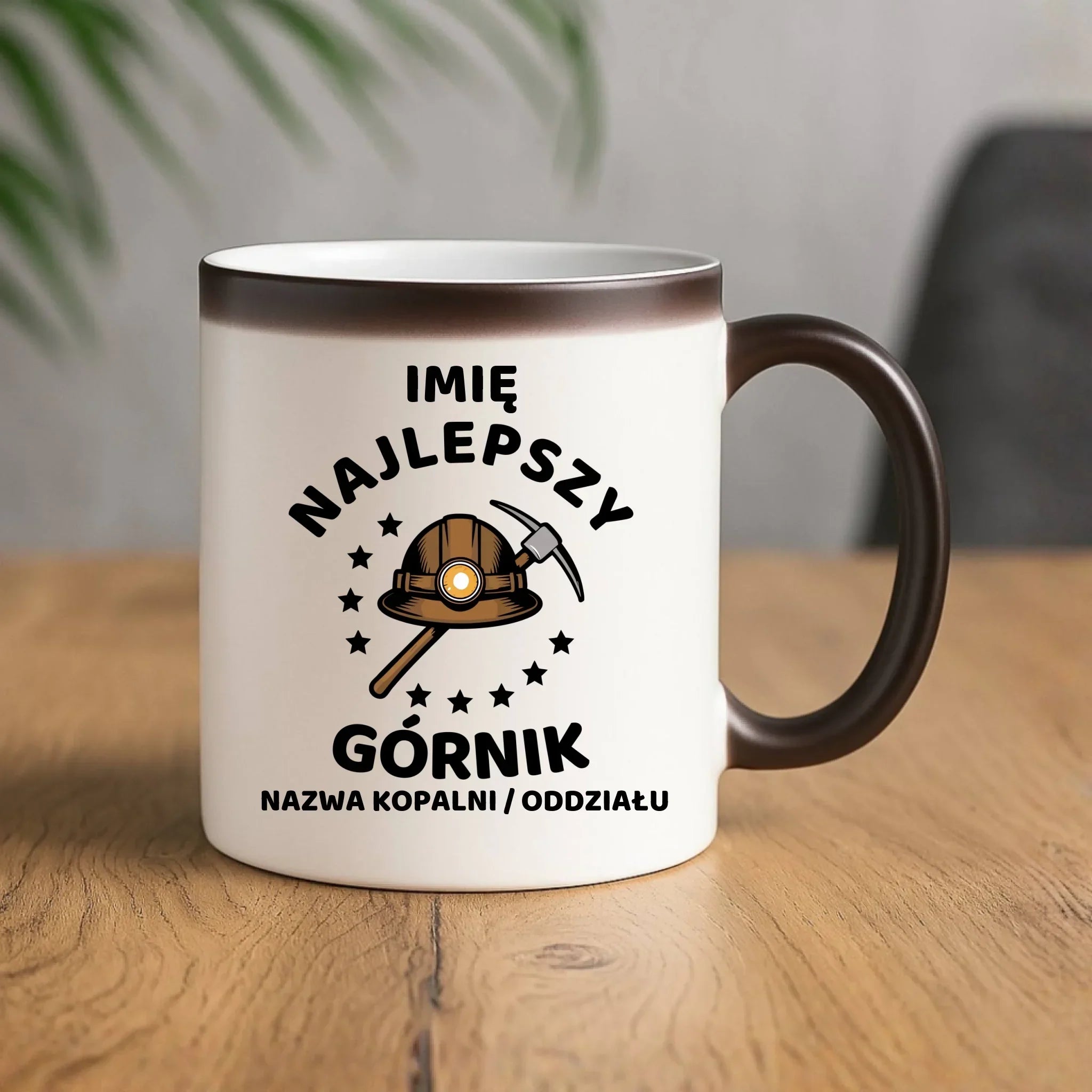 Kubek magiczny - prezent dla górnika - Najlepszy górnik - personalizowany G23 - StoryCups.pl