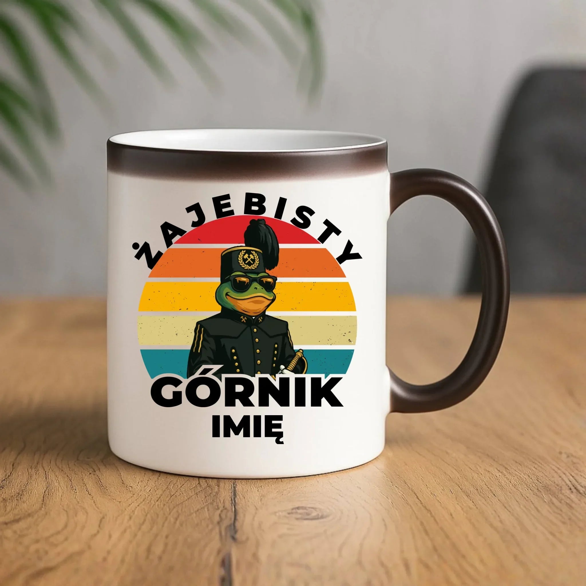 Kubek magiczny - prezent dla górnika - Żajebisty górnik - personalizowany G19 - StoryCups.pl