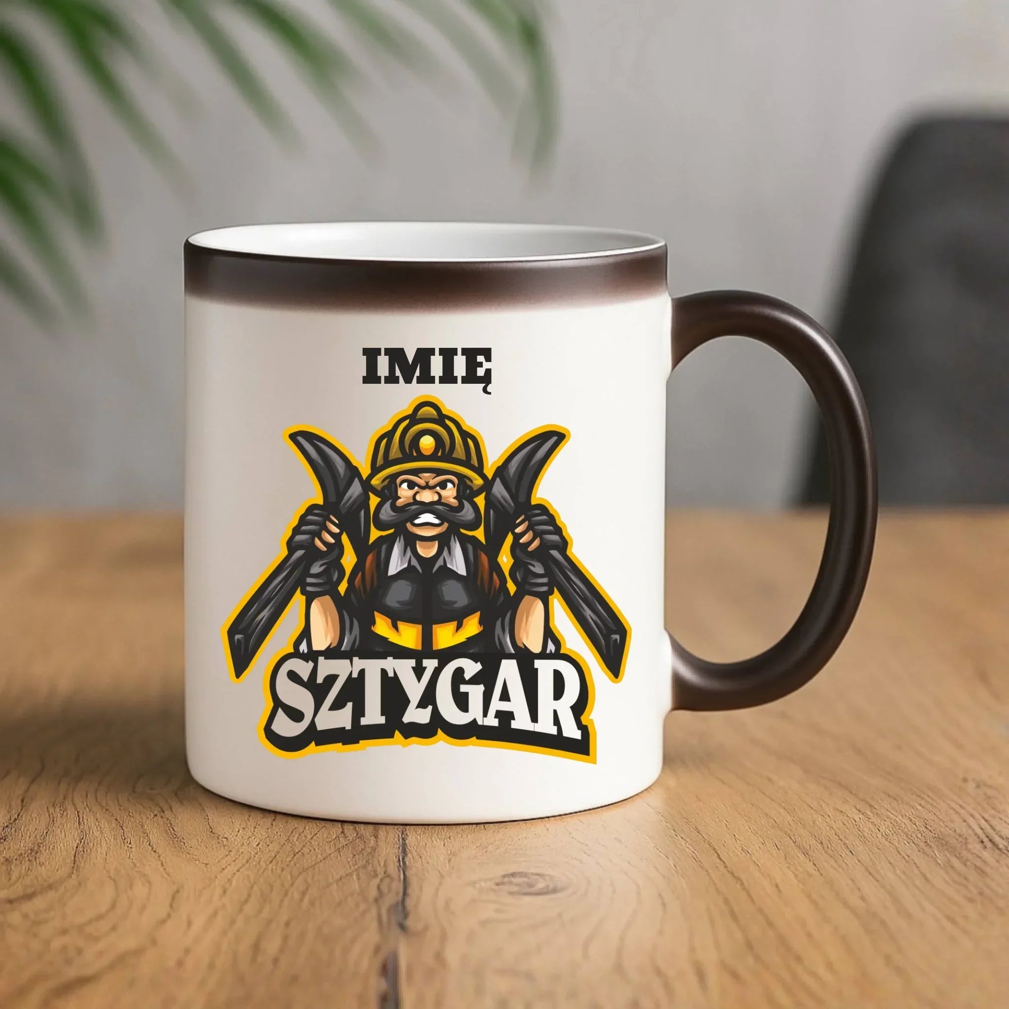 Kubek magiczny - prezent dla górnika - Sztygar - personalizowany G15 - StoryCups.pl